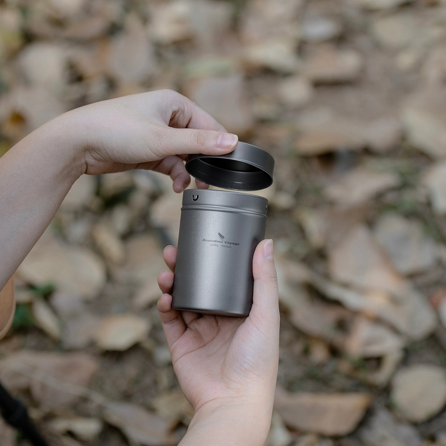 Boundless Voyage TA1 Titanium Tea Caddy Canister – Ultralight Portable Airtight Storage Container for Loose Tea, Coffee, Spices, Beans & Sugar