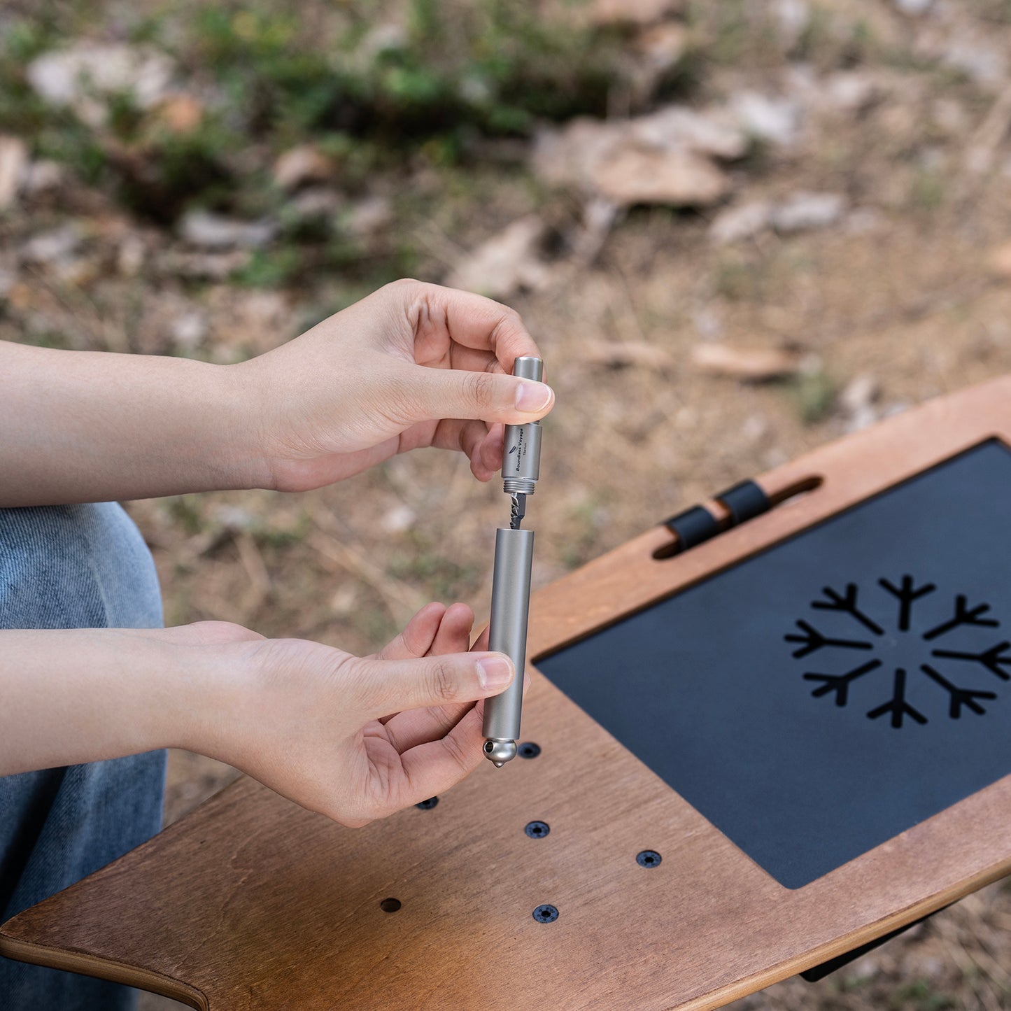 Boundless Voyage Titanium Survival Whistle 120dB – 4-in-1 EDC Emergency Tool with Knife, Saw & Awl for Camping, Hiking & Outdoor