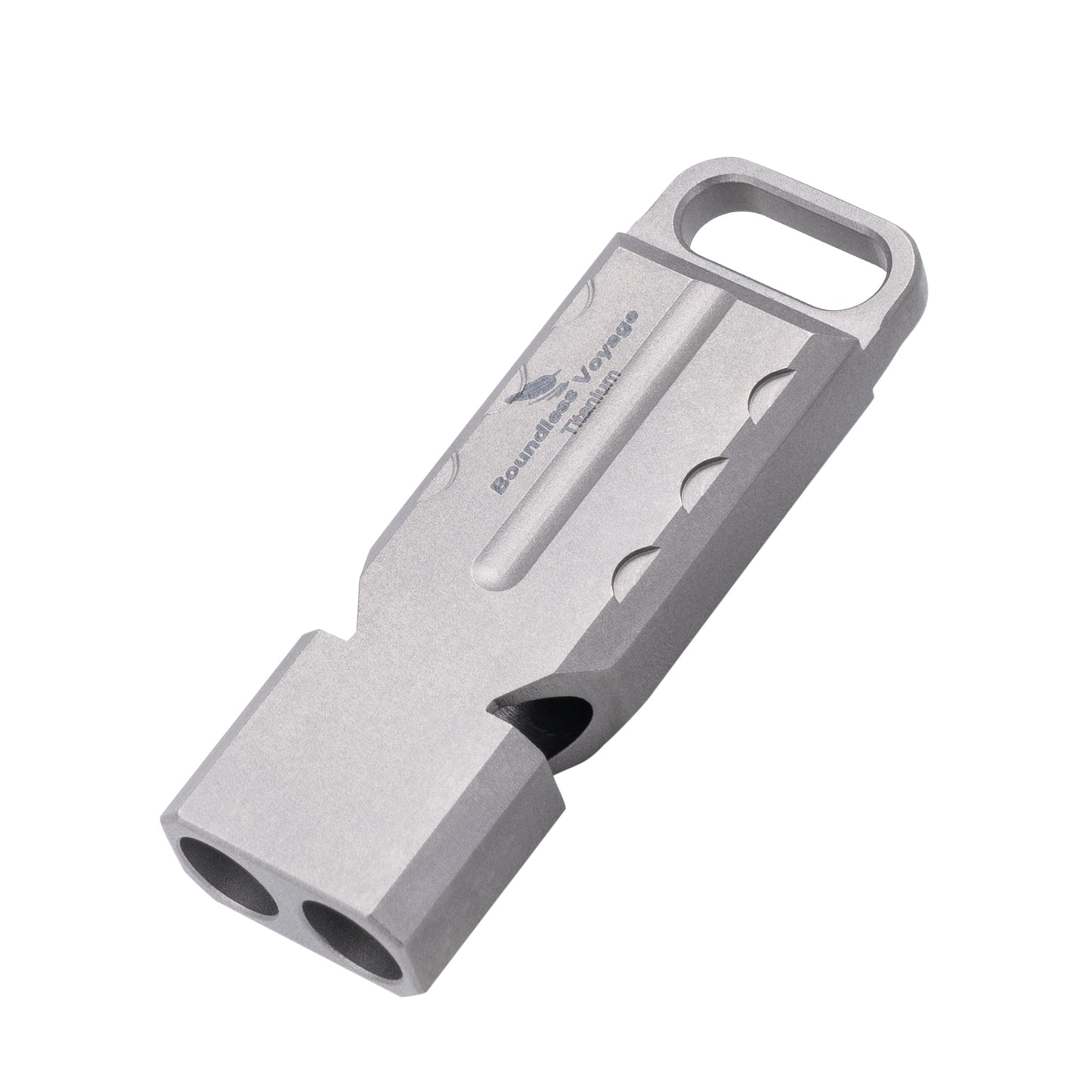 Boundless Voyage TA1 Titanium Dual Tube Survival Whistle – High Decibel Emergency Safety Whistle for Camping, Hiking, Backpacking & Outdoor Rescue