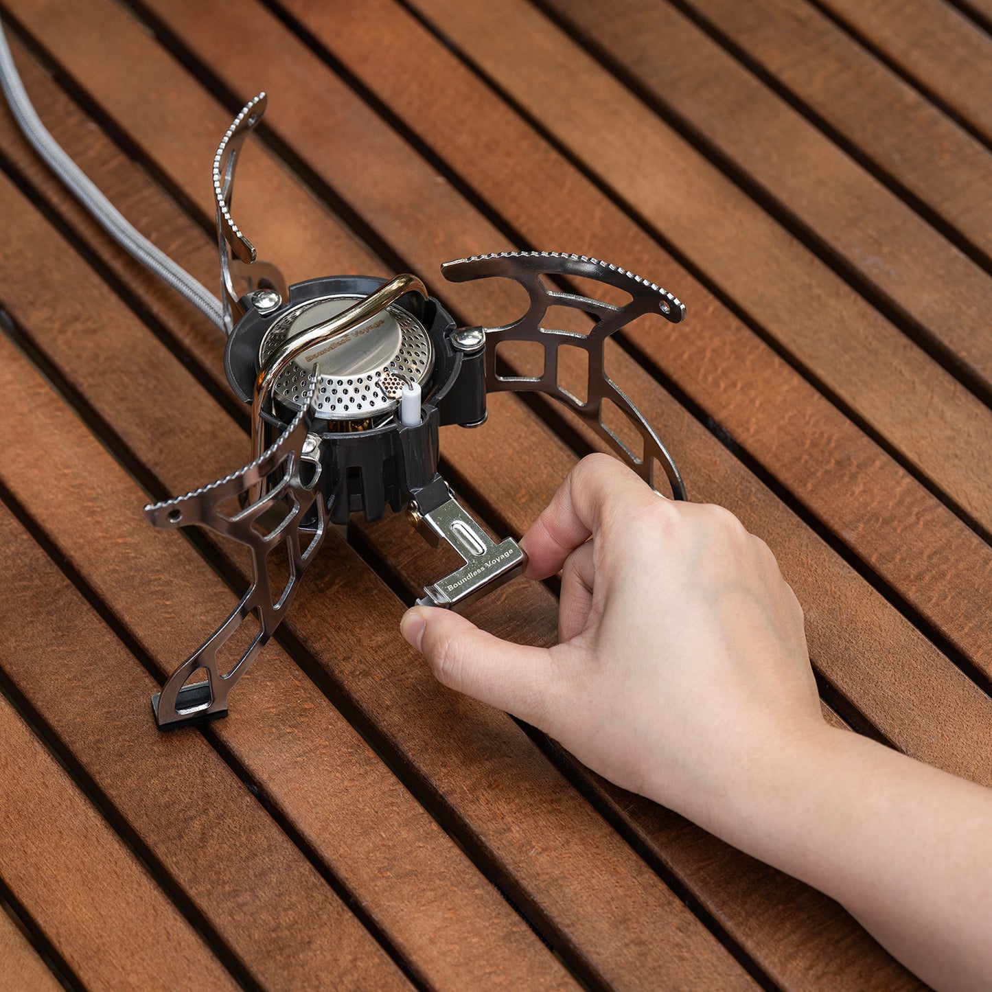 Boundless Voyage Portable Camping Stove BVS02 – 3500W High-Power Foldable Gas Stove, Compact & Stable Outdoor Cooking Burner