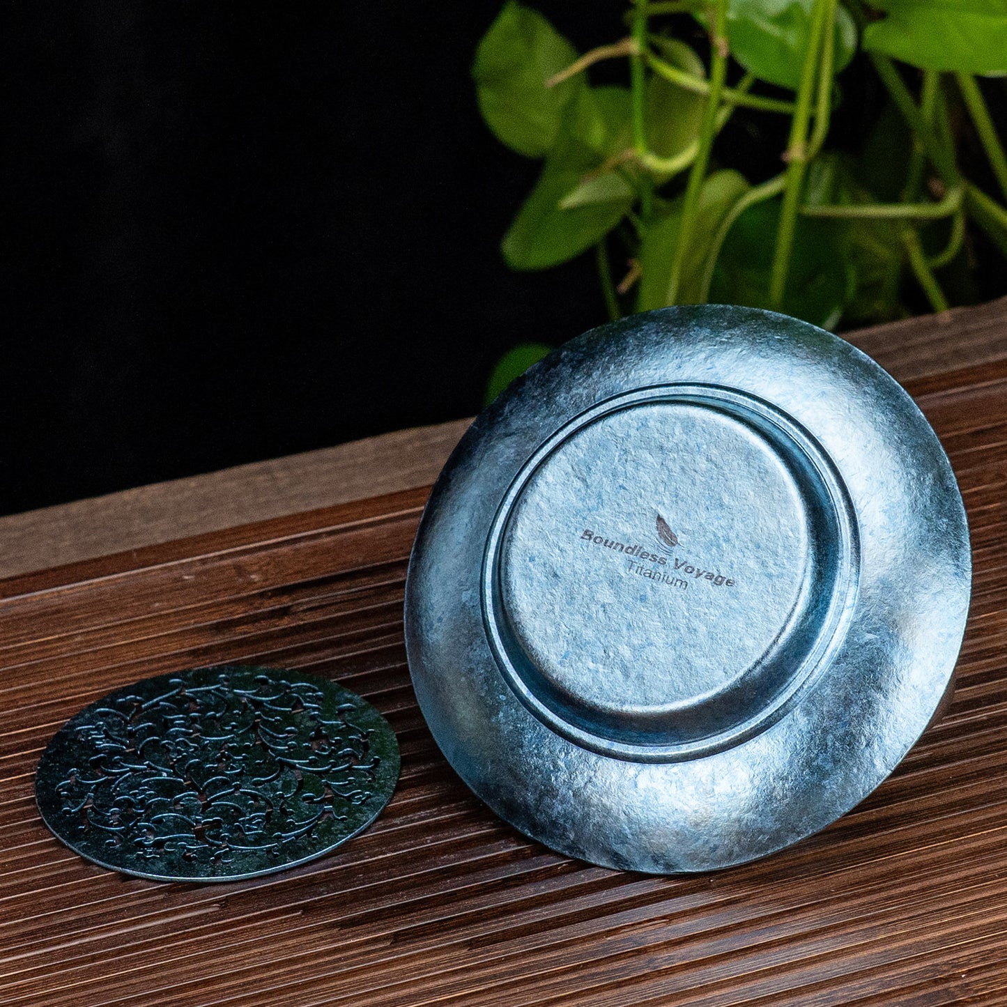 Boundless Voyage Titanium Tea Tray – Detachable Gongfu Tea Drain Tray with Water Storage for Home, Office & Travel