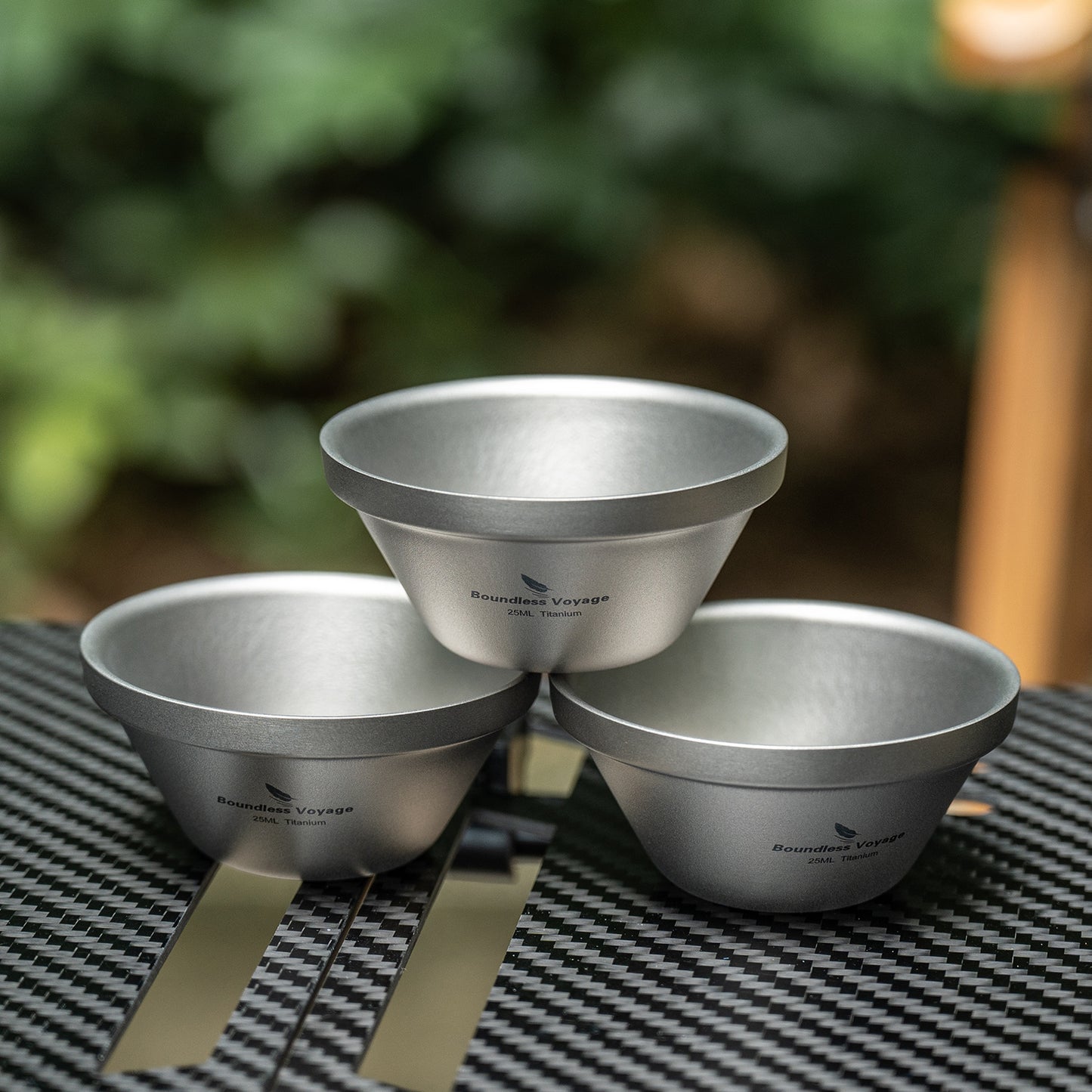 Boundless Voyage 25ml Titanium Double-Walled Tea Cup | 15g Featherlight Mini Tasting Mug | Anti-Scald Insulated Kung Fu Teacup for Camping