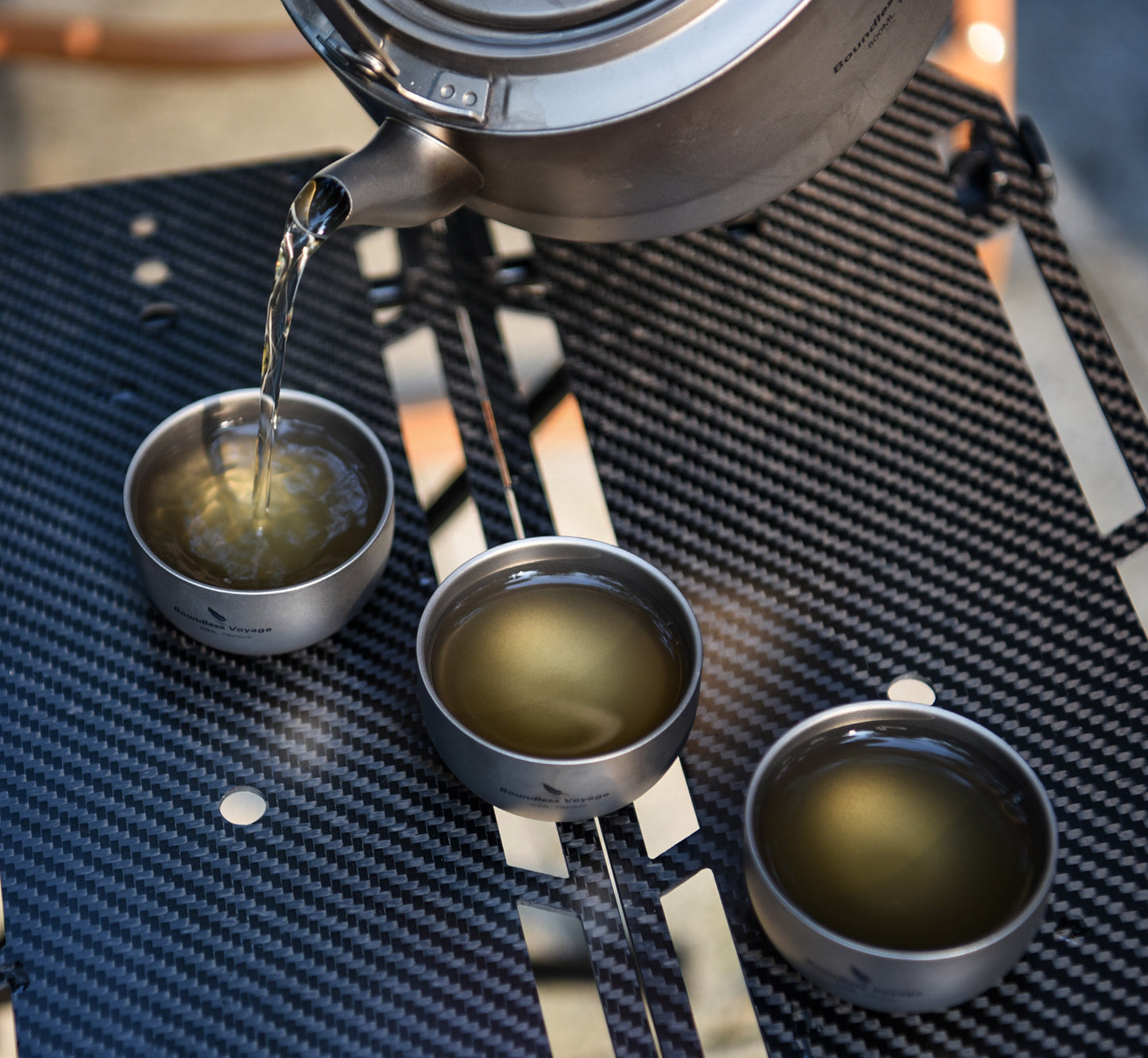 Boundless Voyage 40ml Titanium Double-Walled Sake Cup | 18g Ultralight Mini Tea & Coffee Mug | Anti-Scald Insulated Tasting Cup for Camping