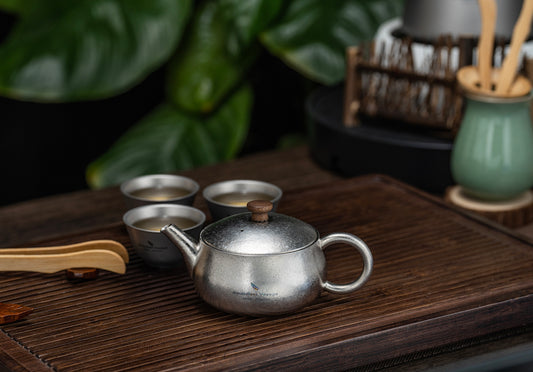Boundless Voyage 260ml Crystallized Titanium Teapot | Ultralight Kung Fu Tea Set with Walnut Wood Handle & Filter | Travel & Gift Ready