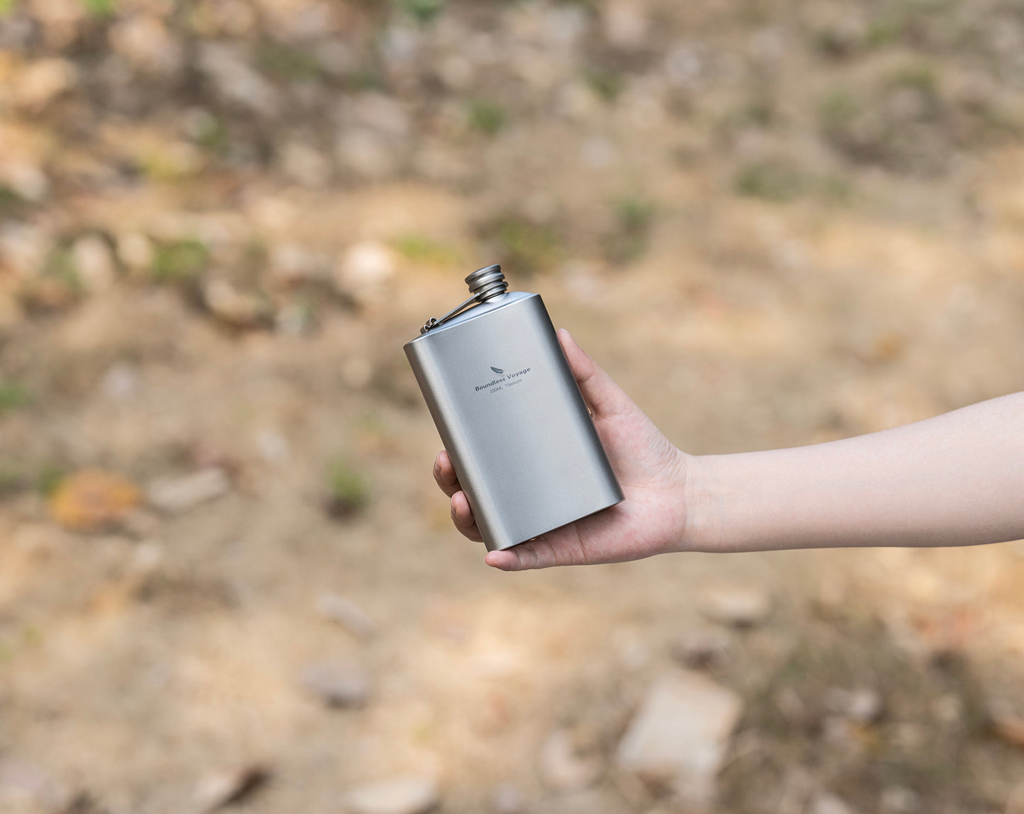 Boundless Voyage 200ml Titanium Flask – Ultralight & Durable Liquor Bottle for Whiskey, Vodka, Wine – Odorless Camping & Hiking Gear