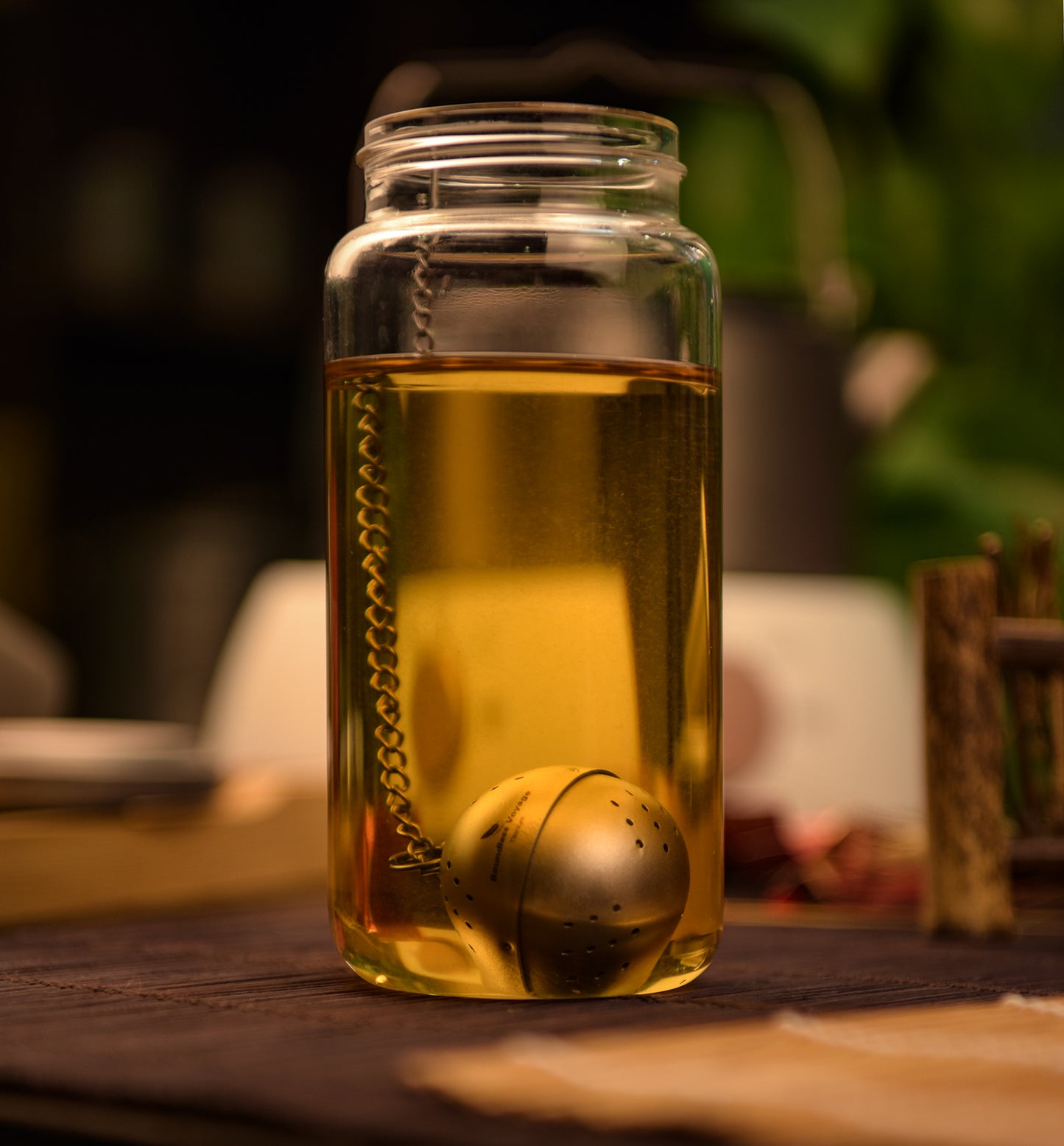 Boundless Voyage 10g Ultralight Titanium Tea Ball Infuser | Extra Fine Mesh Tea Steeper with Extended Chain | Rust-Proof Portable Filter for Loose Leaf Tea