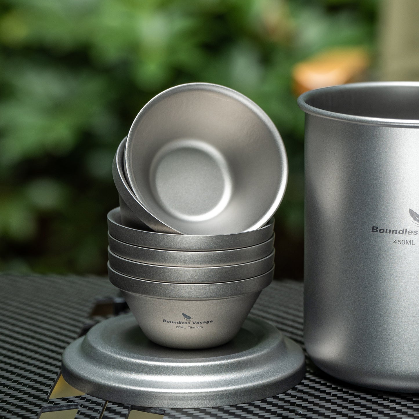 Boundless Voyage 25ml Titanium Double-Walled Tea Cup | 15g Featherlight Mini Tasting Mug | Anti-Scald Insulated Kung Fu Teacup for Camping