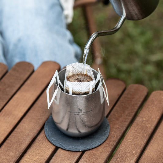 Boundless Voyage Titanium Double-Wall Cup – Ultralight TA1 Camping Coffee Mug for Travel, Hiking & Outdoor Use