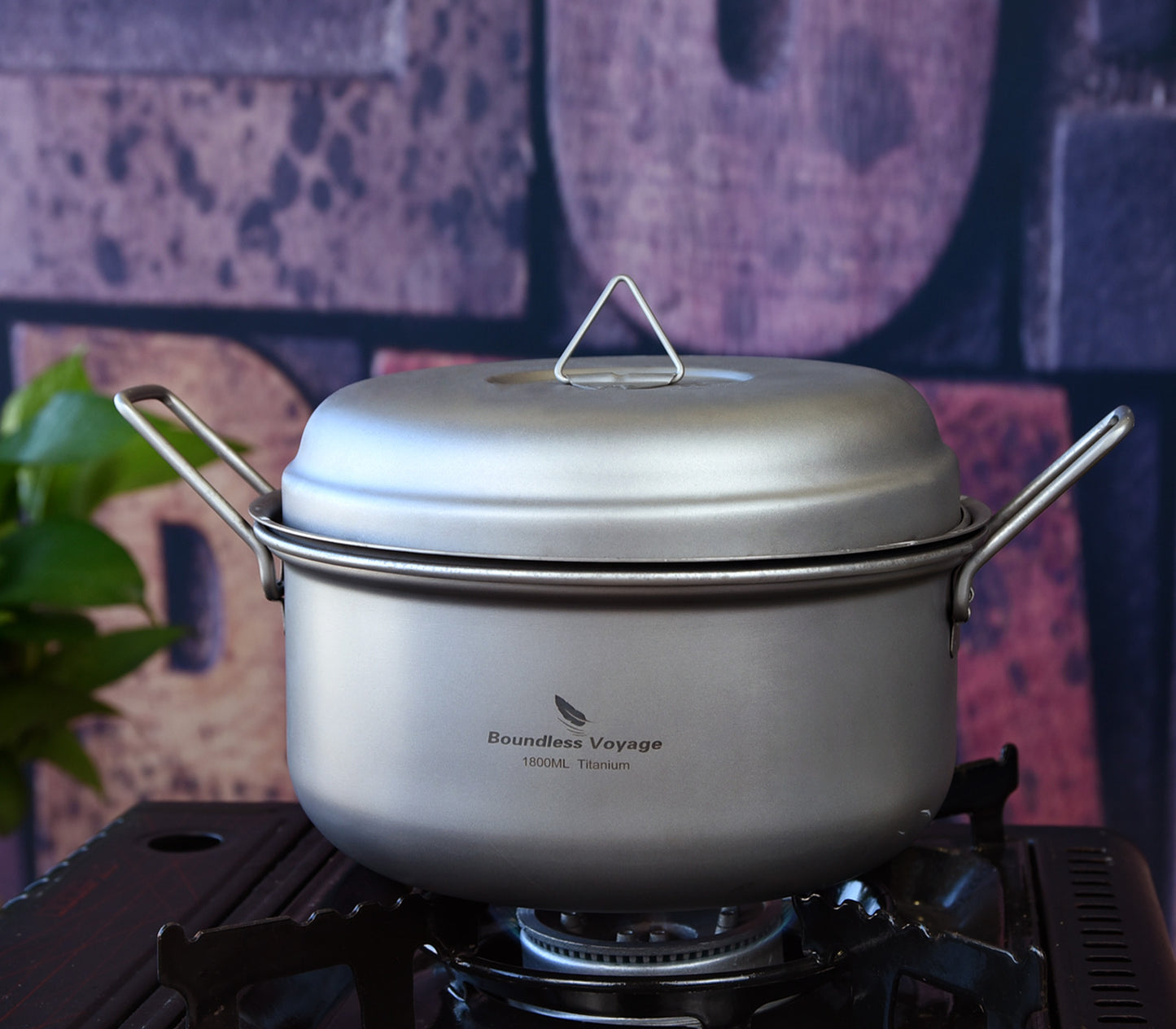 Boundless Voyage Titanium Steamer Pot Set with Lid – Ultralight Camping Stockpot & Steaming Kit, TA1 Titanium Outdoor Cookware for Backpacking, Hiking & Healthy Cooking