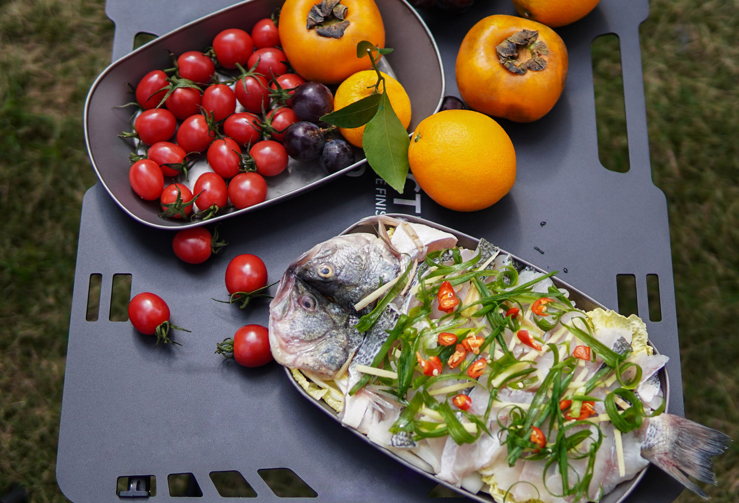 Boundless Voyage Titanium Oval Plate Set– Ultralight Camping Serving Dish for Outdoor Dining, Travel & Backpacking