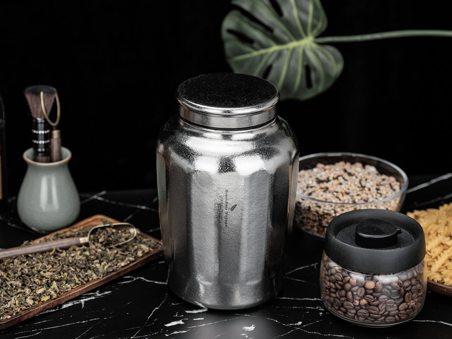 Boundless Voyage 3000ml Titanium Storage Canister Water Bottle– Airtight TA1 Titanium Container for Tea, Coffee, Food & Camping Storage