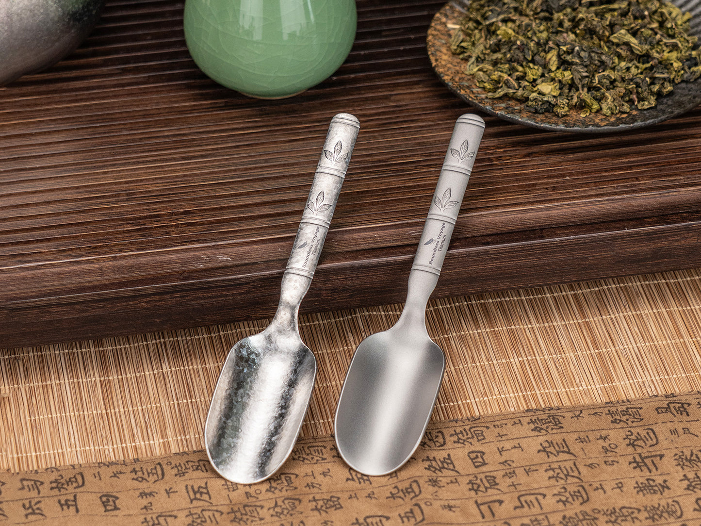 Boundless Voyage TA1 Titanium Spoon 2PCS– Ultralight Portable Camping Spoon for Hiking, Backpacking, Travel & Everyday Use
