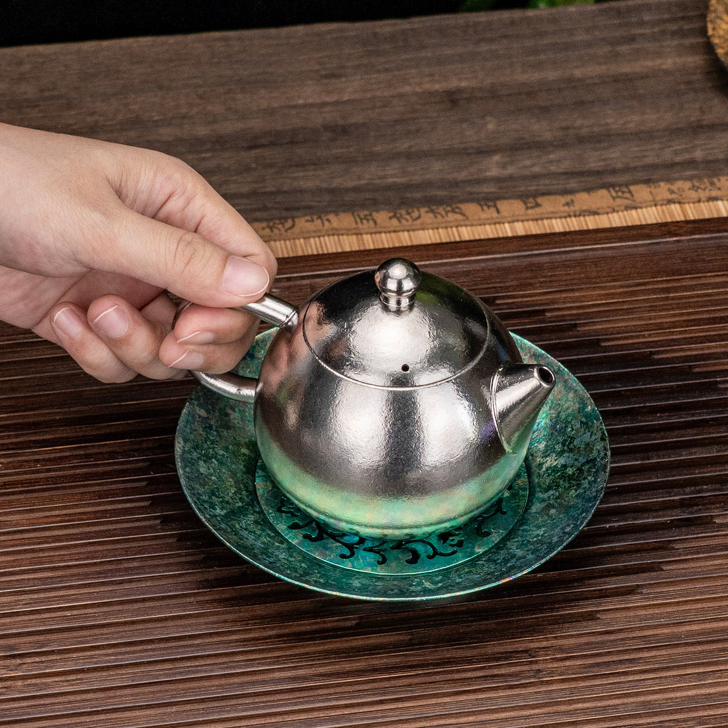 Boundless Voyage Titanium Tea Tray – Detachable Gongfu Tea Drain Tray with Water Storage for Home, Office & Travel
