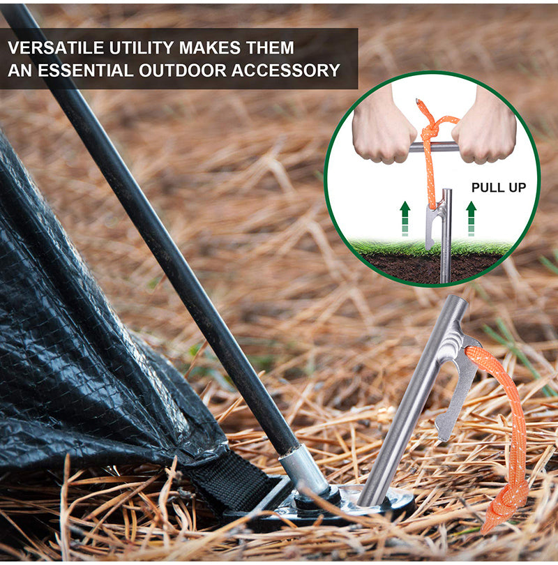 Boundless Voyage  Titanium alloy Tent Stake for Outdoor Camping 40CM Tent Pegs Lightweight 6PCS