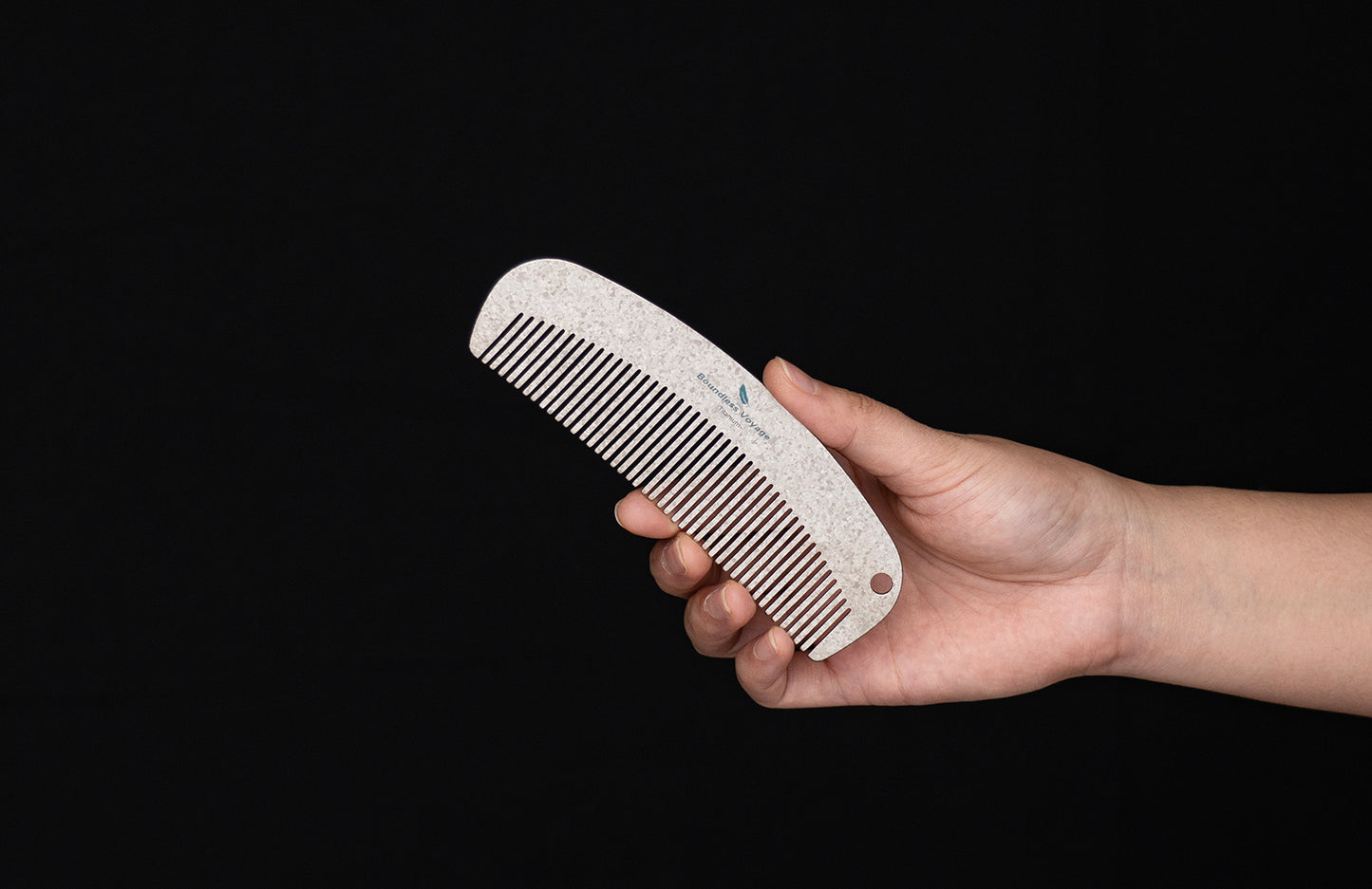 Boundless Voyage Titanium Crescent Comb – Hair & Beard Grooming Comb for Travel, EDC & Everyday Use