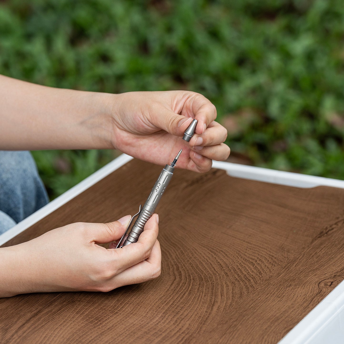 Boundless Voyage Titanium Multifunctional Pen – 3-in-1 Outdoor Emergency Tool with Whistle & Car Window Breaker