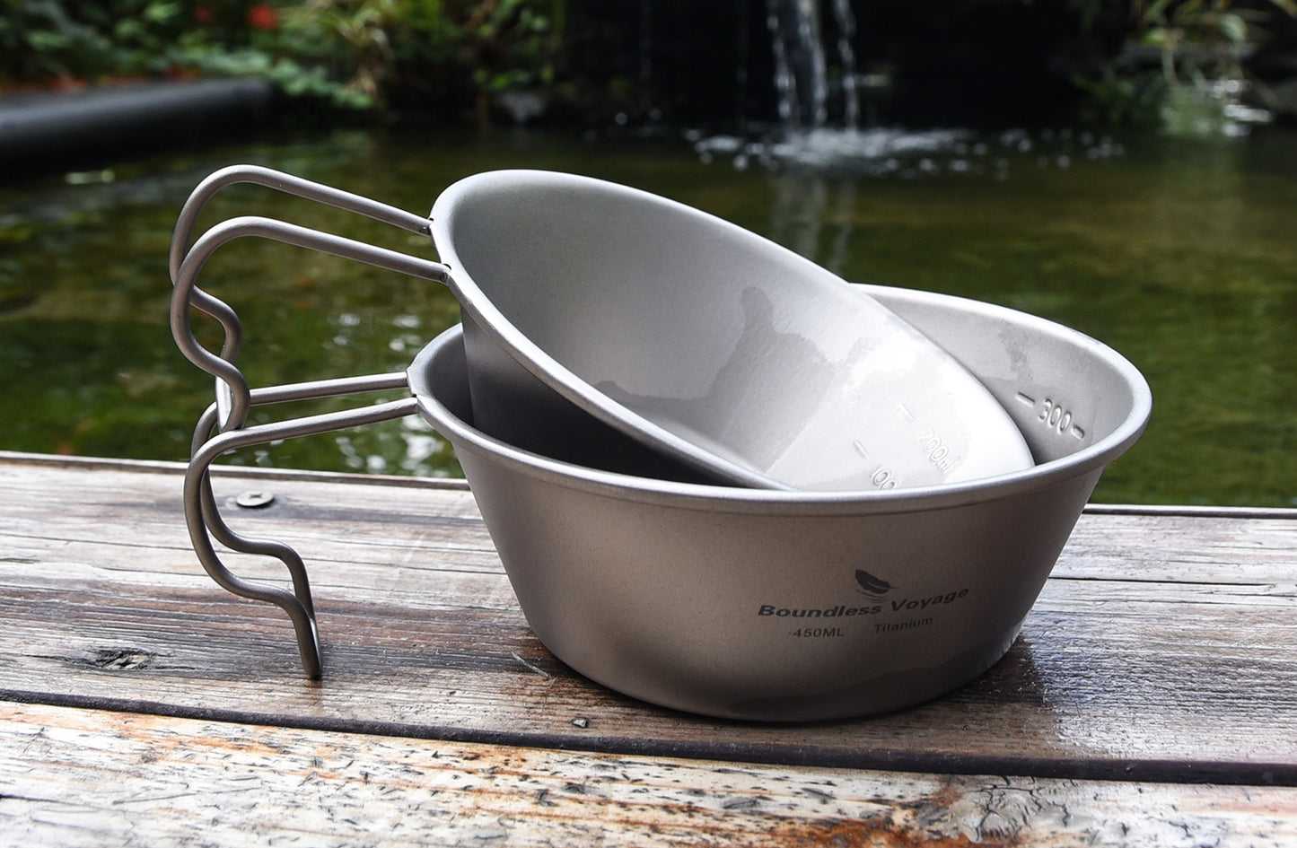 Boundless Voyage Titanium Sierra Cup 450ml – Ultralight Camping Mug Bowl with Handle for Cooking, Coffee & Outdoor Use
