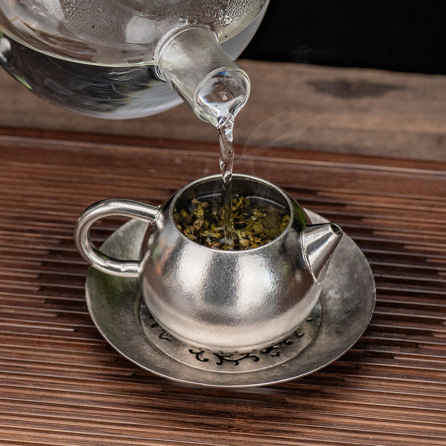 Boundless Voyage Titanium Tea Tray – Detachable Gongfu Tea Drain Tray with Water Storage for Home, Office & Travel