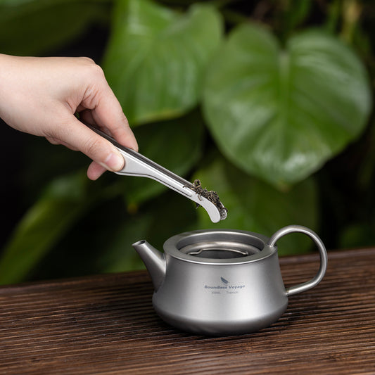 Boundless Voyage Titanium Tongs 17cm – Ultralight Anti-Scald Tweezers for BBQ, Cooking, Tea & Outdoor Use