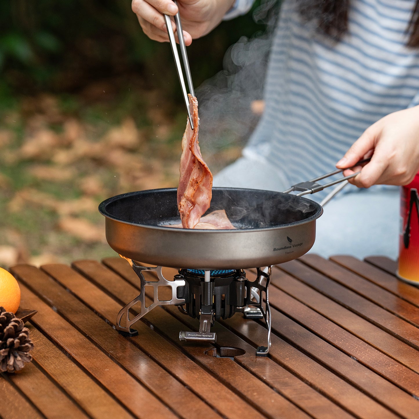 Boundless Voyage Portable Camping Stove BVS02 – 3500W High-Power Foldable Gas Stove, Compact & Stable Outdoor Cooking Burner