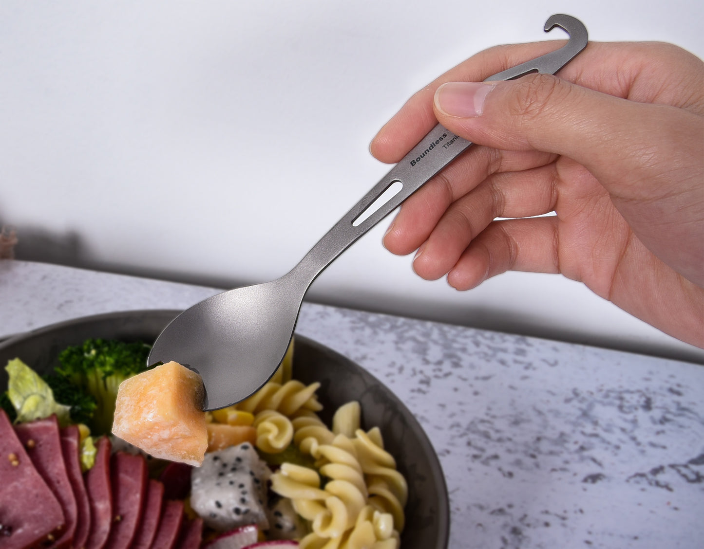 Boundless Voyage Titanium Spork with Bottle Opener – Ultralight Camping Cutlery for Hiking, Backpacking & Travel