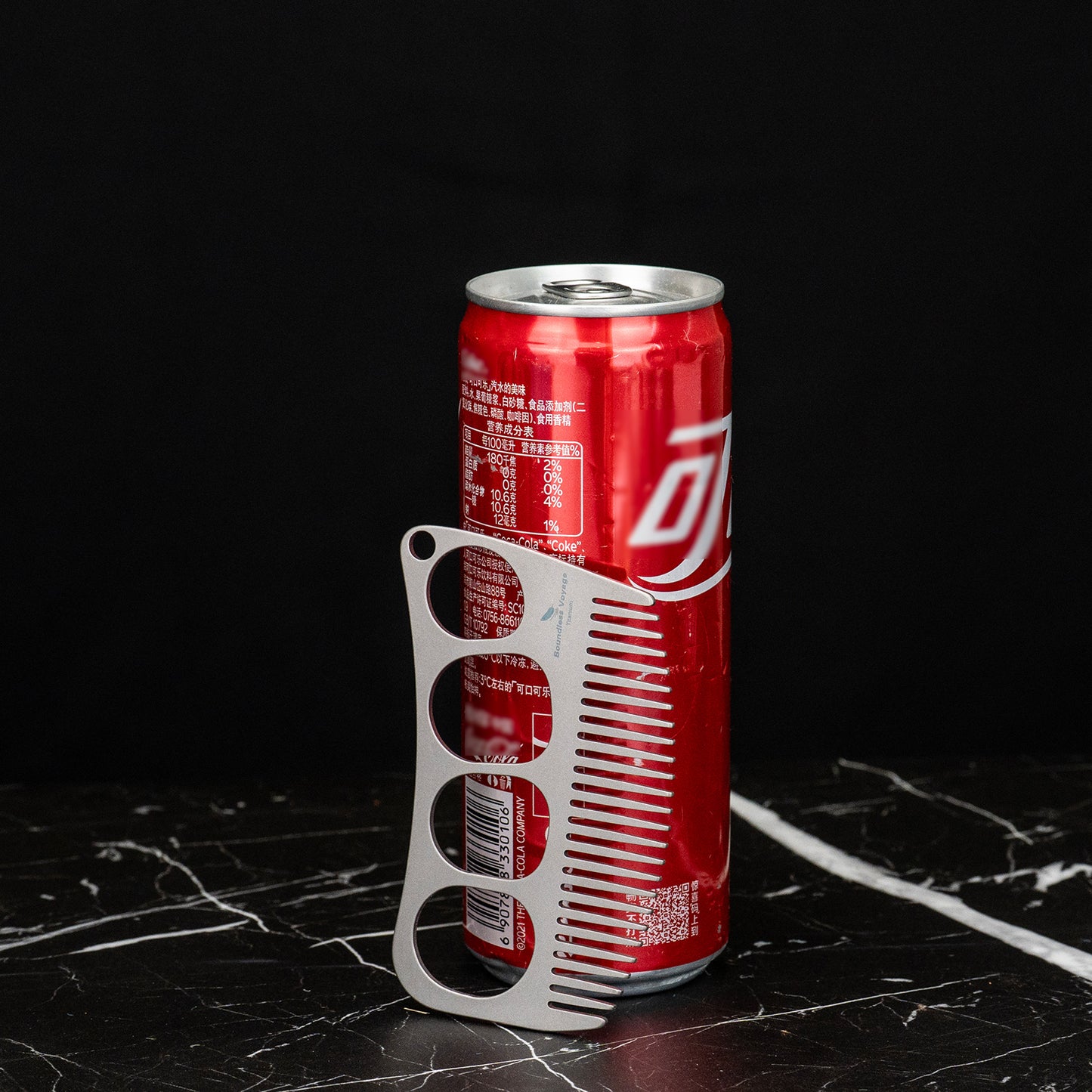 Boundless Voyage Titanium Crescent Comb – Hair & Beard Pocket Comb for Travel, EDC & Everyday Grooming