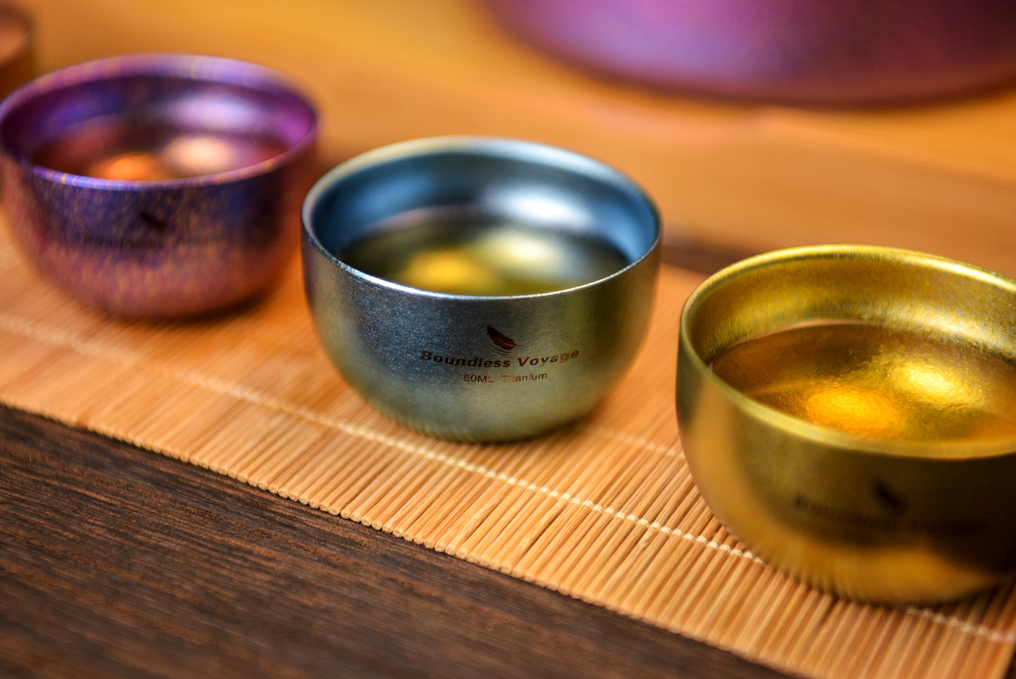 Boundless Voyage 50ml Double-Wall Titanium Cup – Colorful Insulated Espresso & Tea Shot Cup, Ultralight TA1 Titanium Mini Mug for Camping, Whiskey & Travel