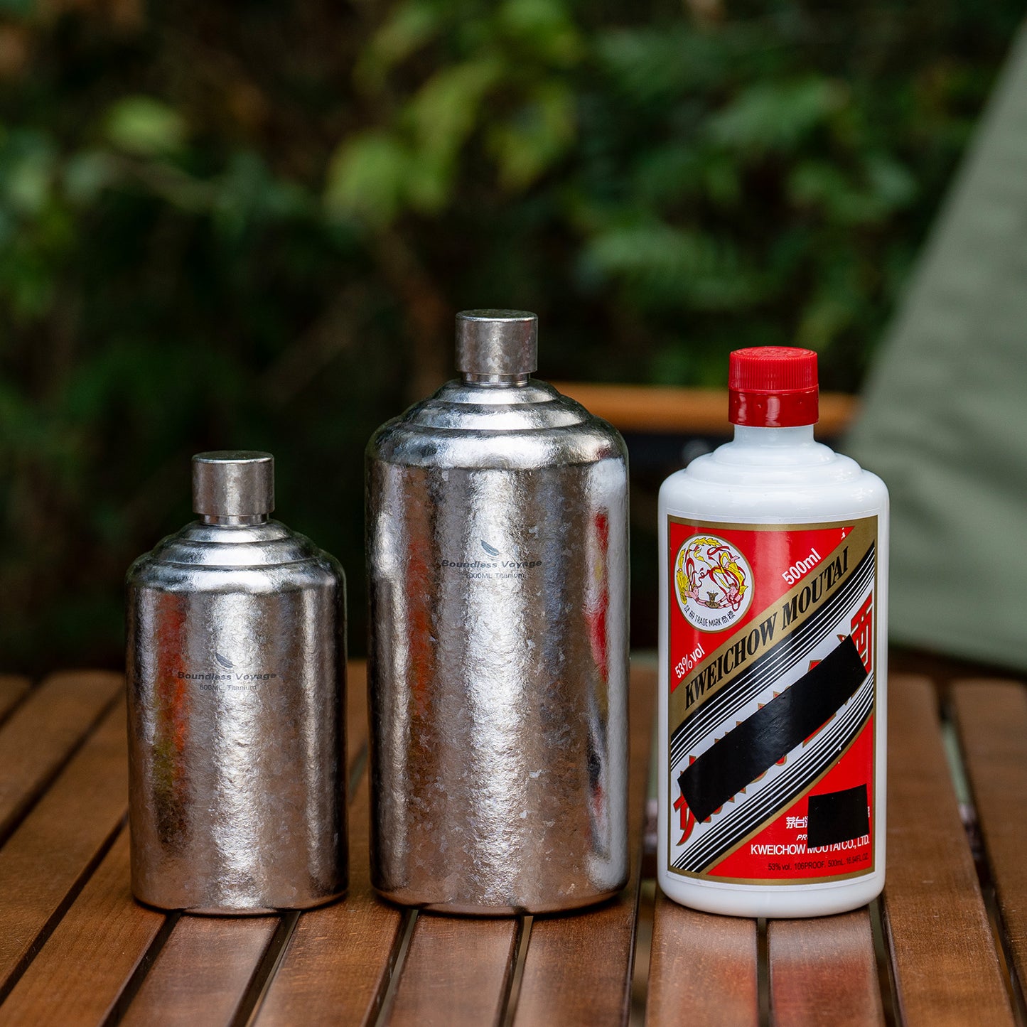 Boundless Voyage 1000ml Pure Titanium Hip Flask | Large Capacity Ultralight Whiskey & Spirit Bottle | Leakproof Coating-Free Healthy Flask for Camping, Hunting & Travel