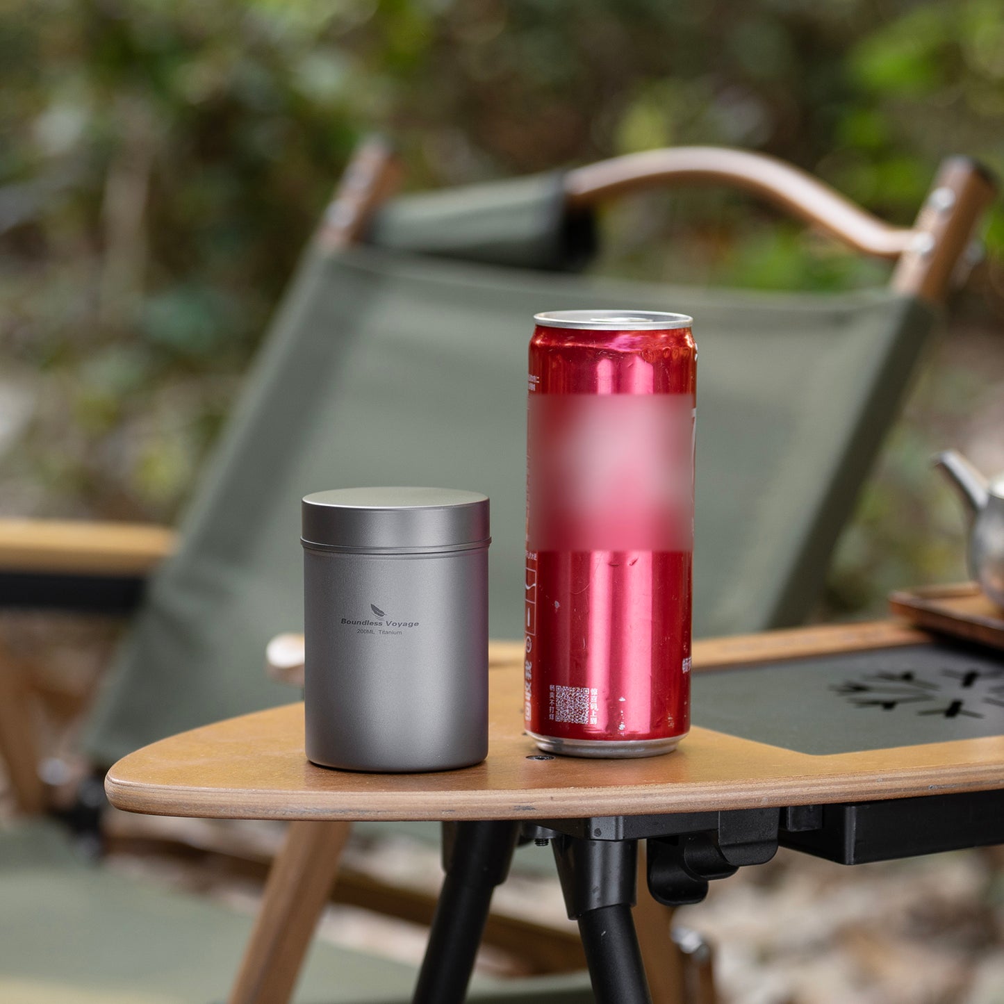 Boundless Voyage TA1 Titanium Tea Caddy Canister – Ultralight Portable Airtight Storage Container for Loose Tea, Coffee, Spices, Beans & Sugar