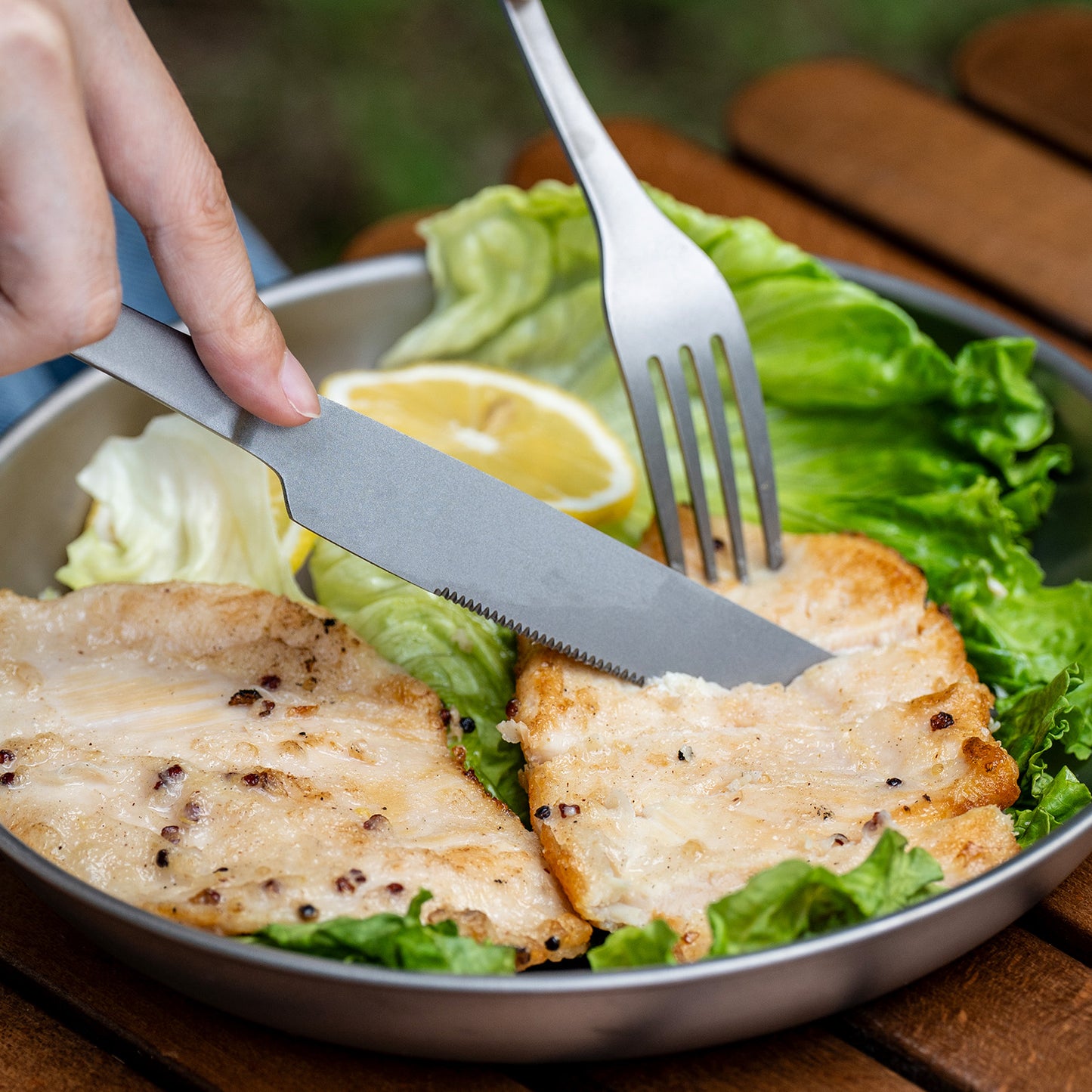 Boundless Voyage Titanium Flatware Set – Portable Outdoor Knife Fork Spoon Kit for Camping, Backpacking & Everyday Use