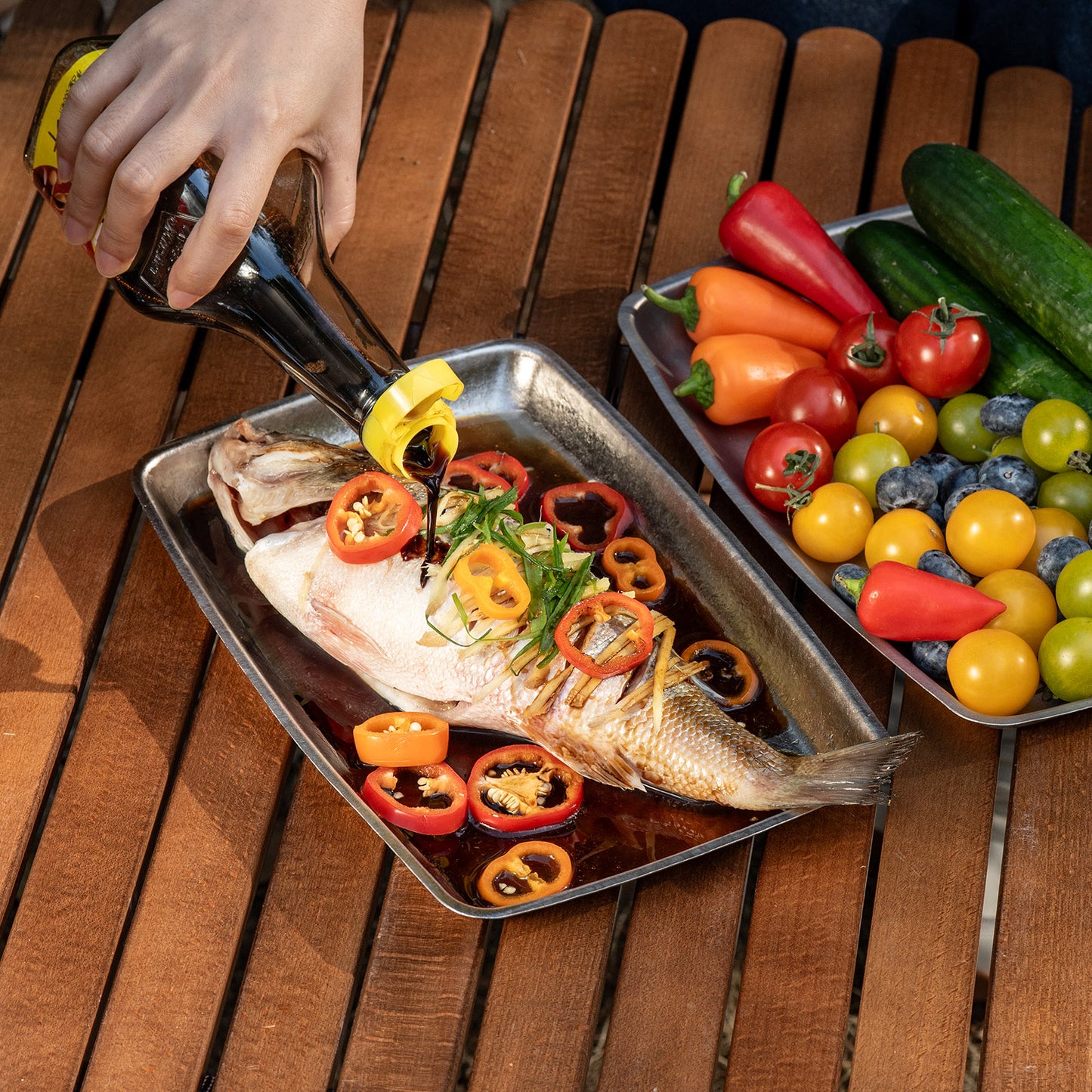 Boundless Voyage 27.7cm Titanium Square Plate | 186g Ultralight Camping Dinner Tray | Heat-Resistant & Dishwasher Safe Outdoor Tableware