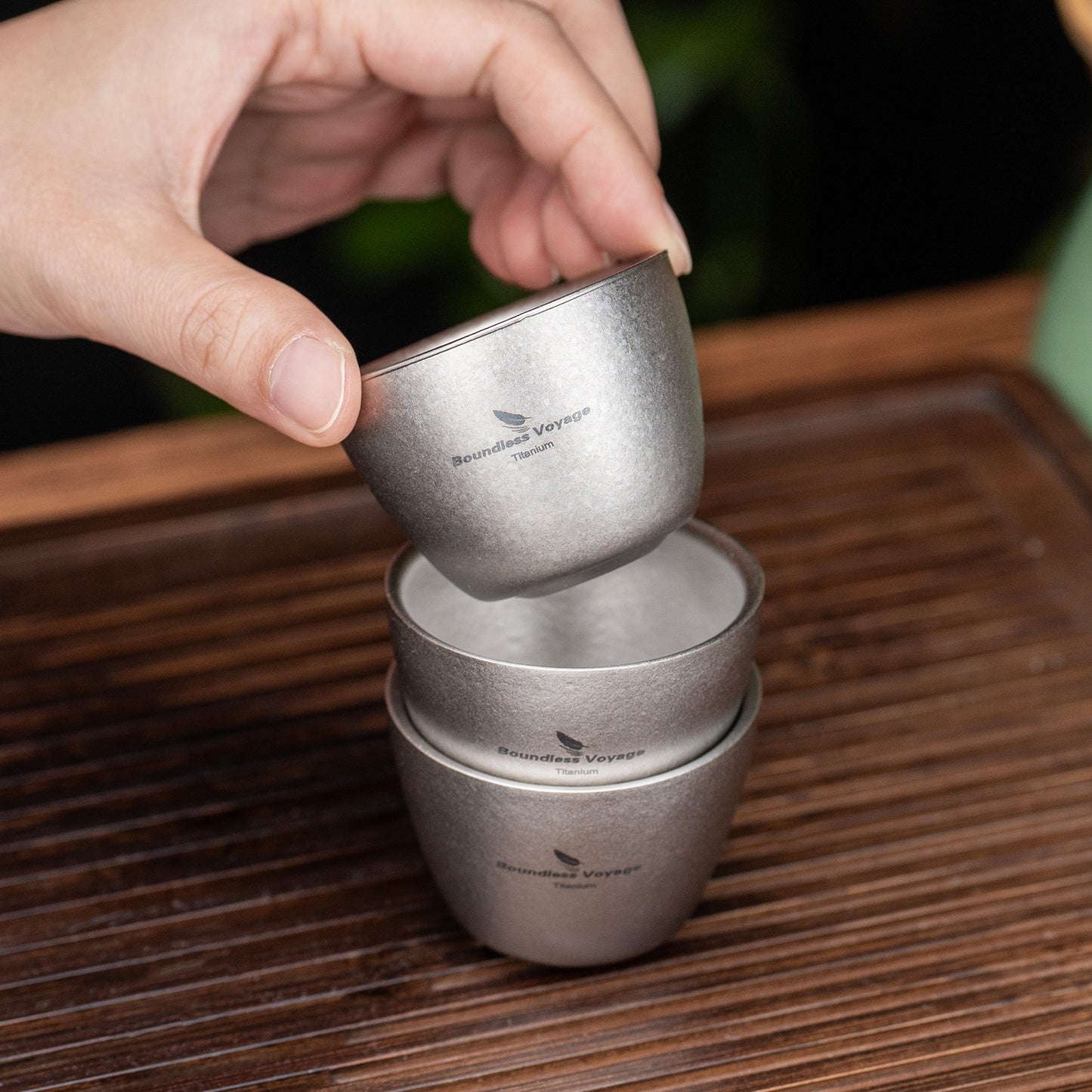 Boundless Voyage 40ml Double-Wall Titanium Sake Cup – Ultralight Insulated Shot Mug, TA1 Titanium Mini Cup for Whiskey, Tea & Outdoor Camping