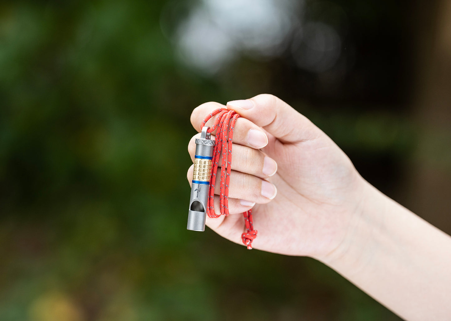 Boundless Voyage Titanium Whistle – Ultralight Emergency Safety Whistle with Lanyard for Camping, Hiking, Sports & Keychain EDC