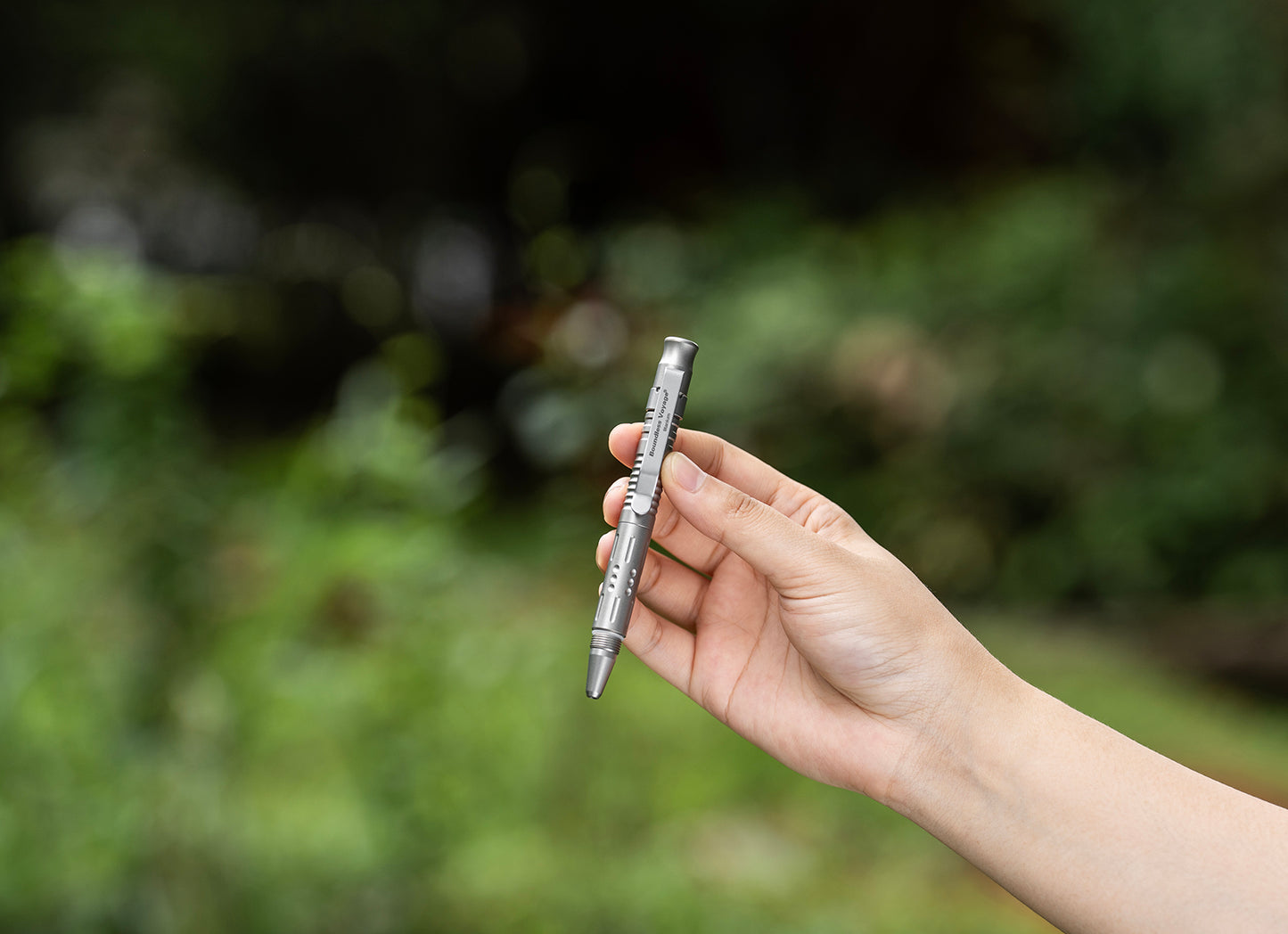 Boundless Voyage Titanium Multifunctional Pen – 3-in-1 Outdoor Emergency Tool with Whistle & Car Window Breaker