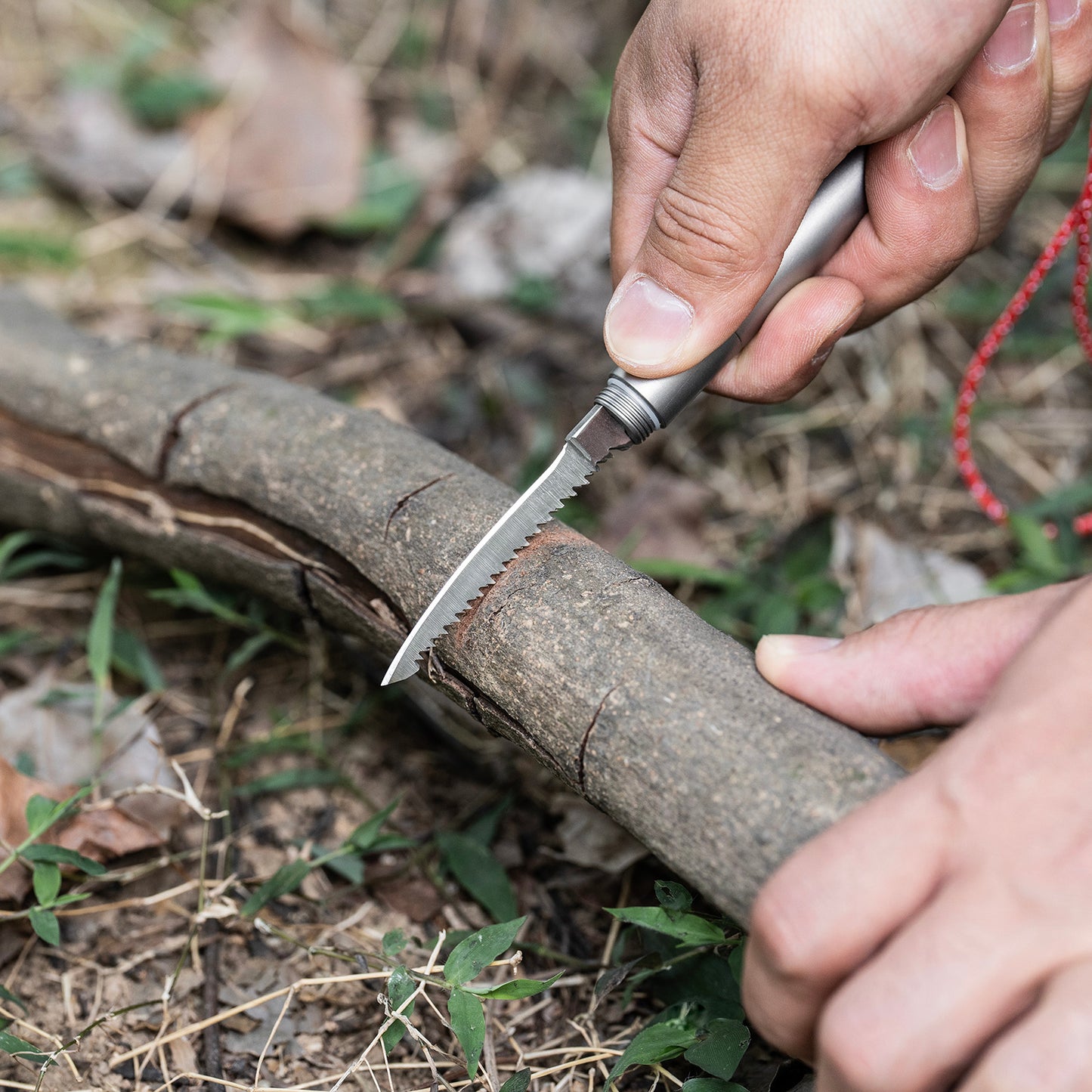 Boundless Voyage Titanium Survival Whistle 120dB – 4-in-1 EDC Emergency Tool with Knife, Saw & Awl for Camping, Hiking & Outdoor