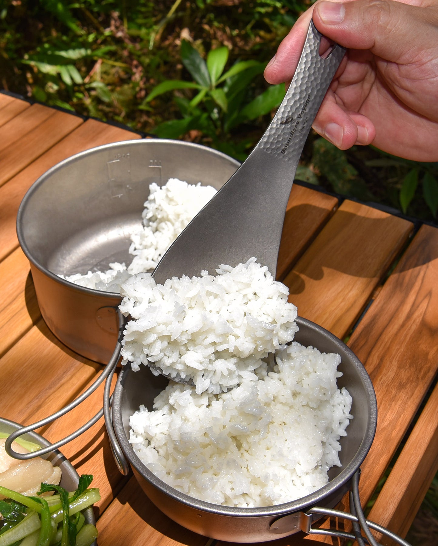 Boundless Voyage Titanium Rice Spoon Pure Titanium Thickened Rice Paddle for Camping, Outdoor Cooking & Home Kitchen