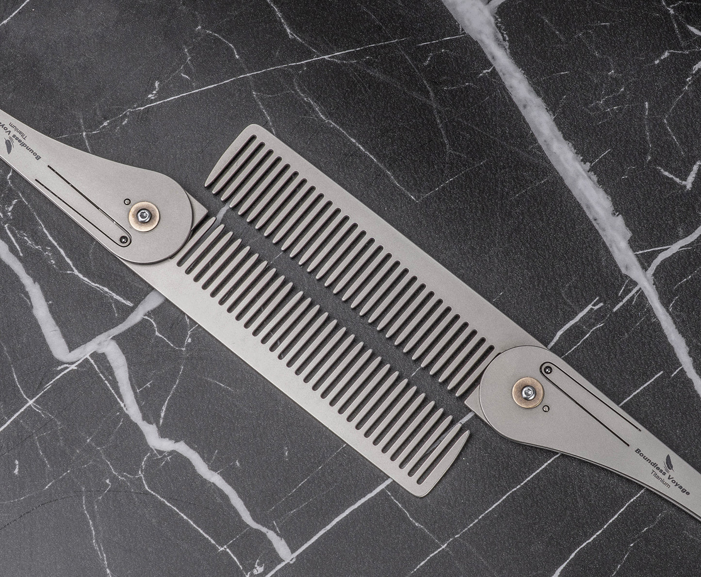 Boundless Voyage Titanium Foldable Comb – Portable EDC Pocket Comb for Travel, Camping & Everyday Grooming