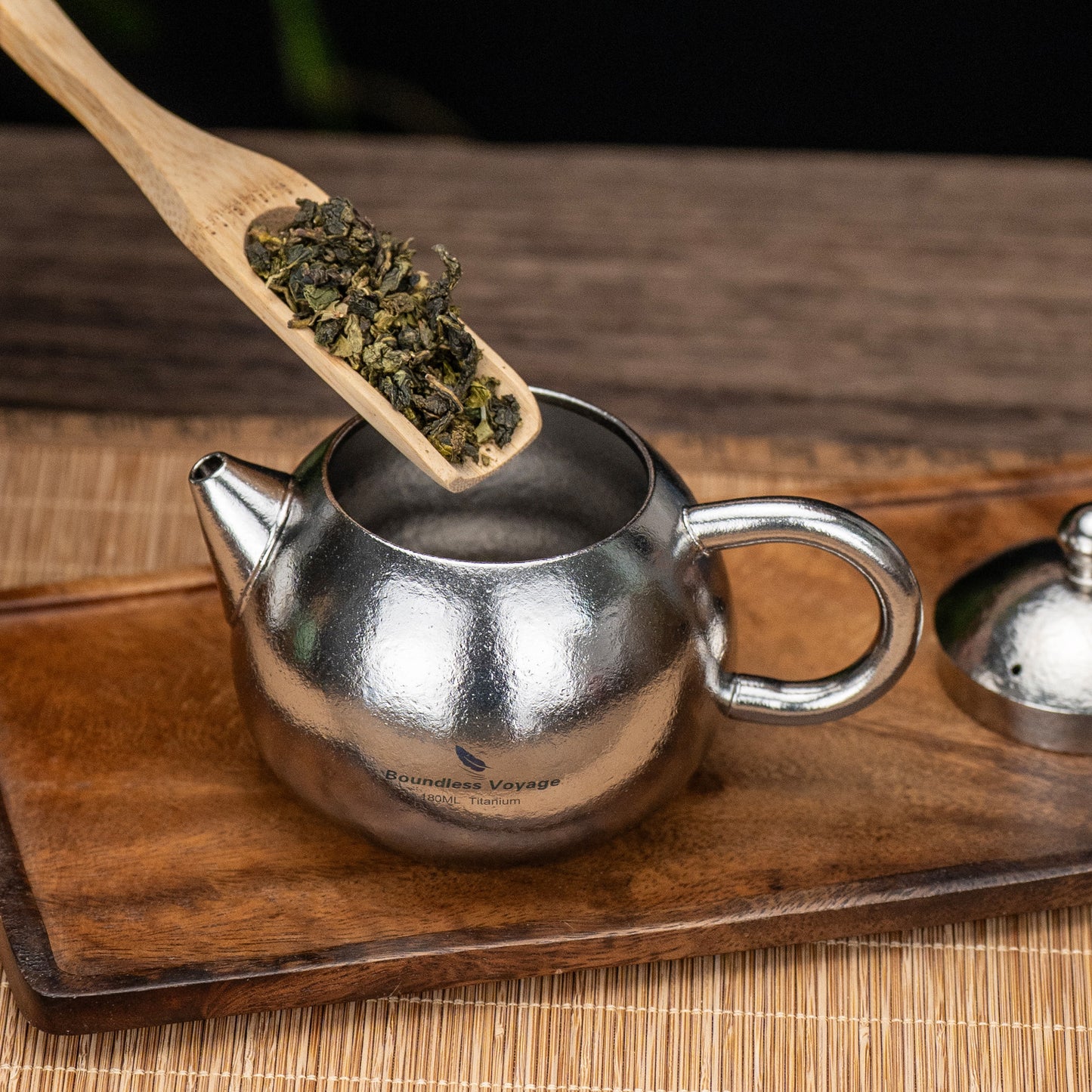 Boundless Voyage Titanium Teapot Set 180ml – Ultralight Tea Set with 3  30ml Cups for Camping, Travel & Home Tea Brewing