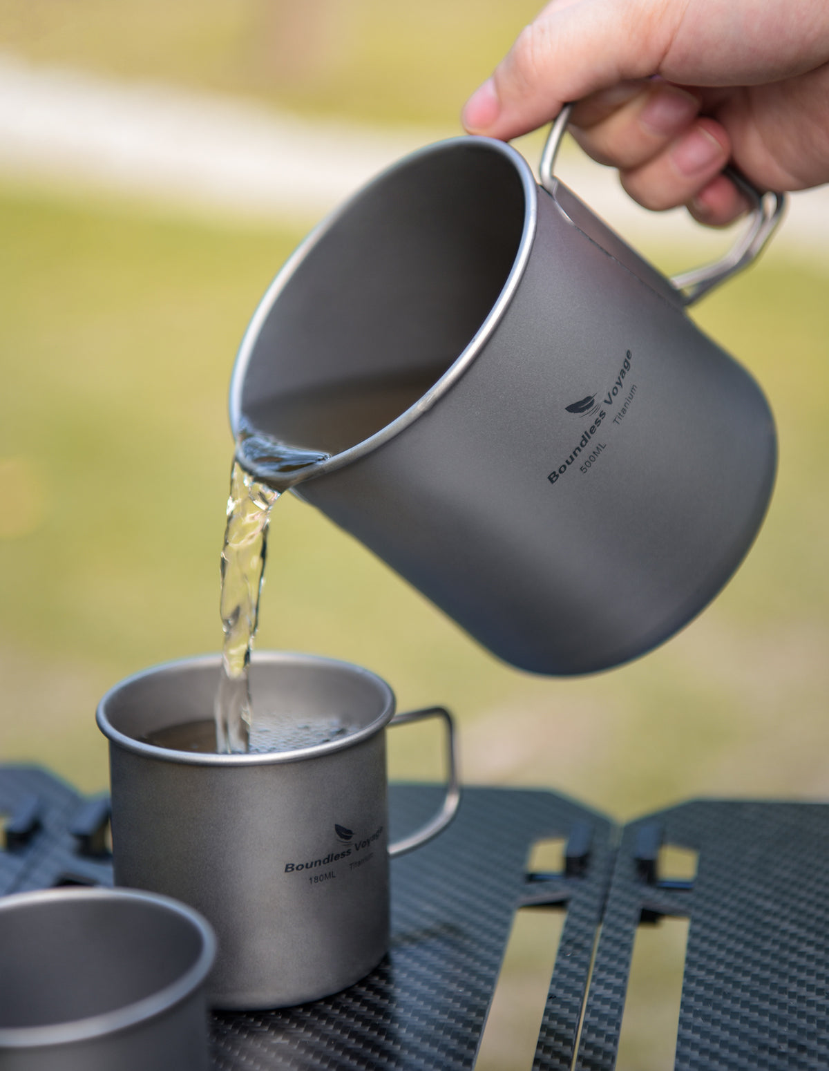 Boundless Voyage 600ml Titanium Camping Cup with Lid & Tea Filter – Ultralight Outdoor Mug for Coffee, Tea & Backpacking