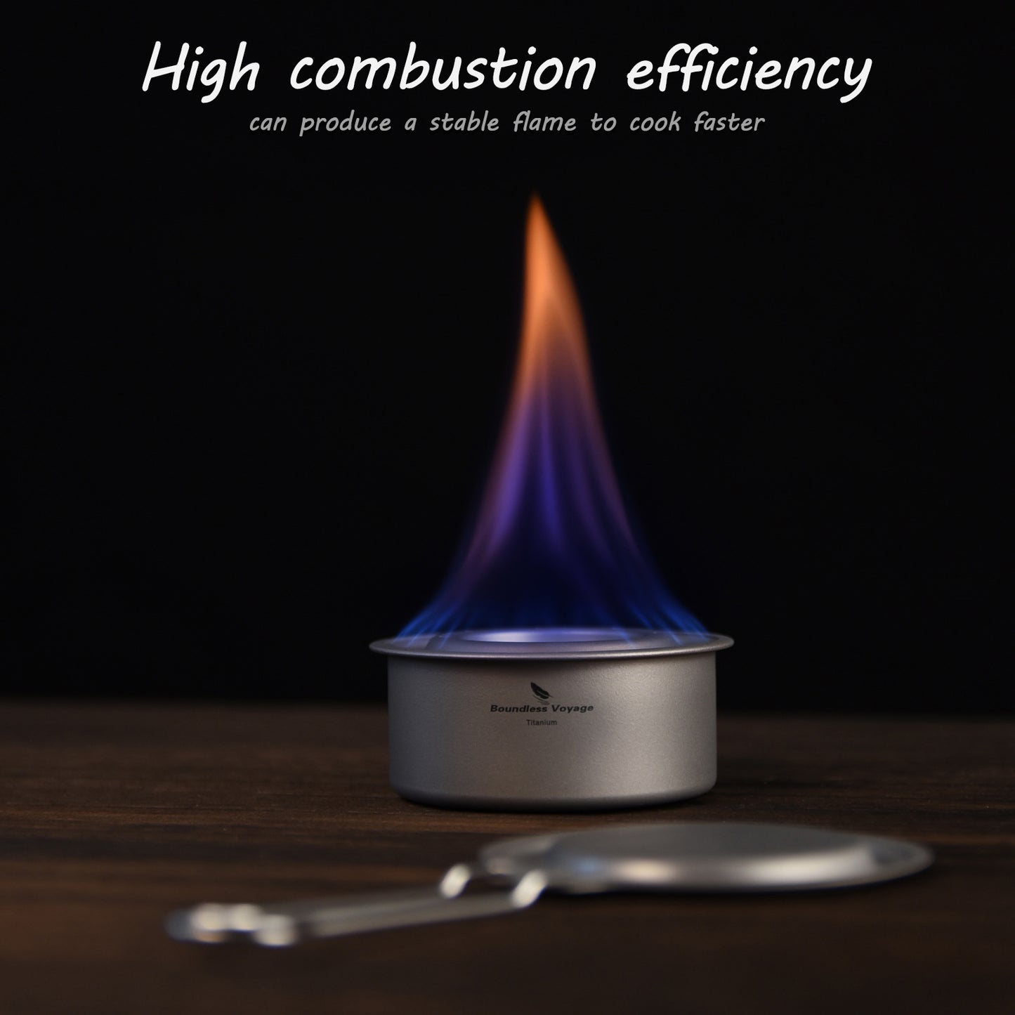 Boundless Voyage Titanium Alcohol Stove with Pot Stand – Ultralight Camping Burner Set for Backpacking, Hiking & Outdoor Cooking