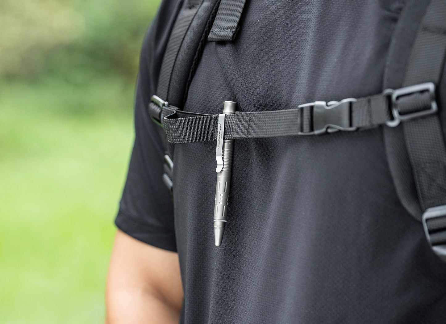 Boundless Voyage Titanium Multifunctional Pen – 3-in-1 Outdoor Emergency Tool with Whistle & Car Window Breaker