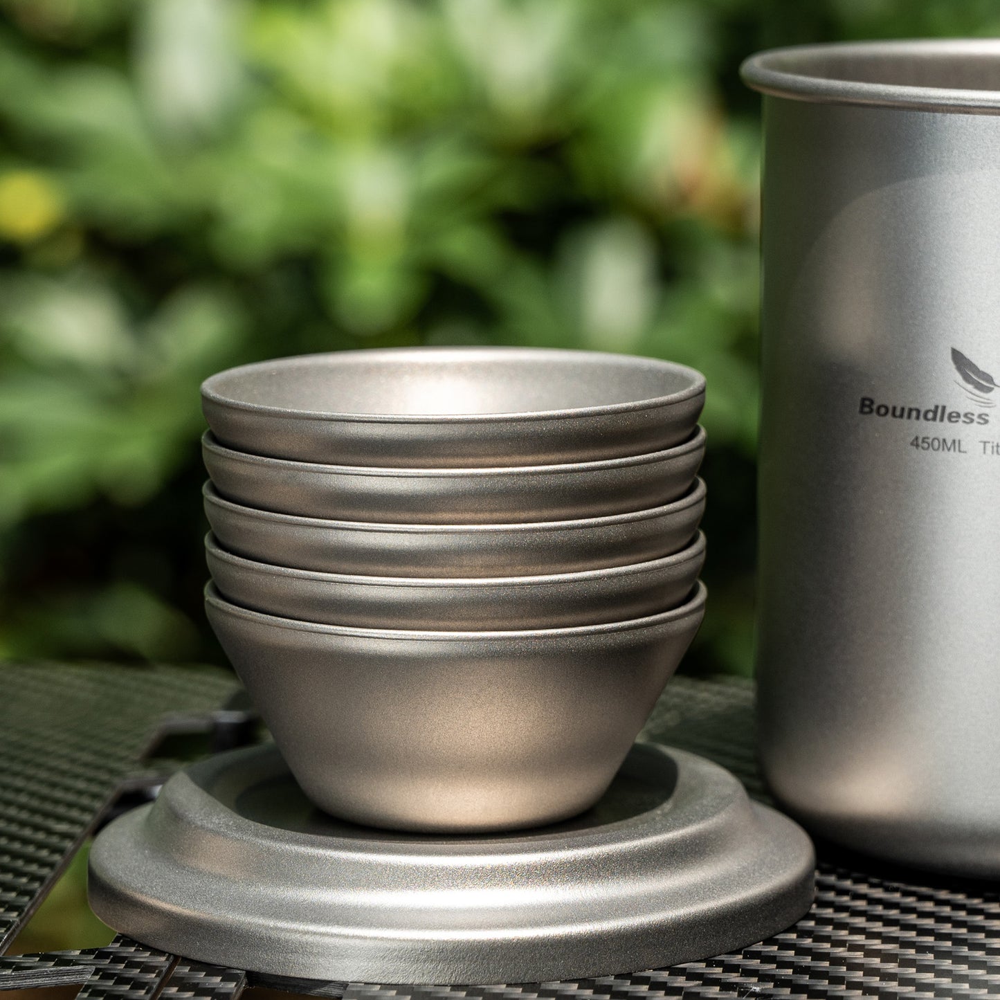 Boundless Voyage Titanium Double-Layer Mini Tea Cup Set – Portable Anti-Scald Camping Mug for Coffee, Liquor, Picnic & Hiking