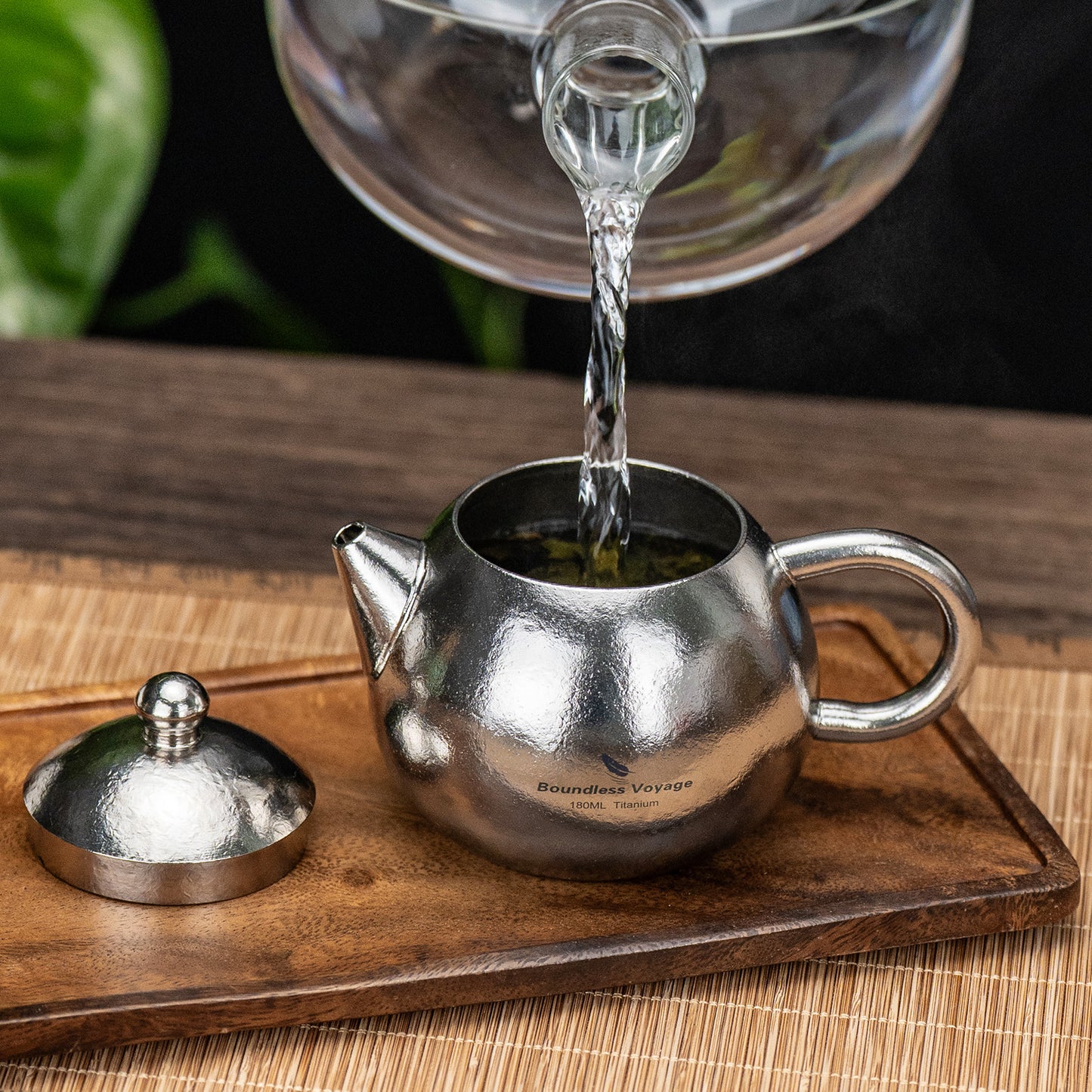 Boundless Voyage Titanium Teapot Set 180ml – Ultralight Tea Set with 3  30ml Cups for Camping, Travel & Home Tea Brewing