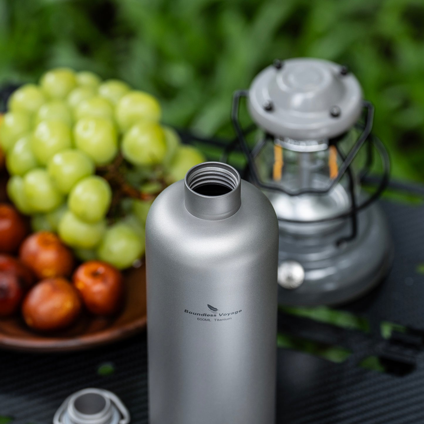 Boundless Voyage Titanium Water Bottle 600ml Ultralight Leak-Proof Lid, Durable & Corrosion Resistant, for Hiking, Camping, Travel & Everyday Use