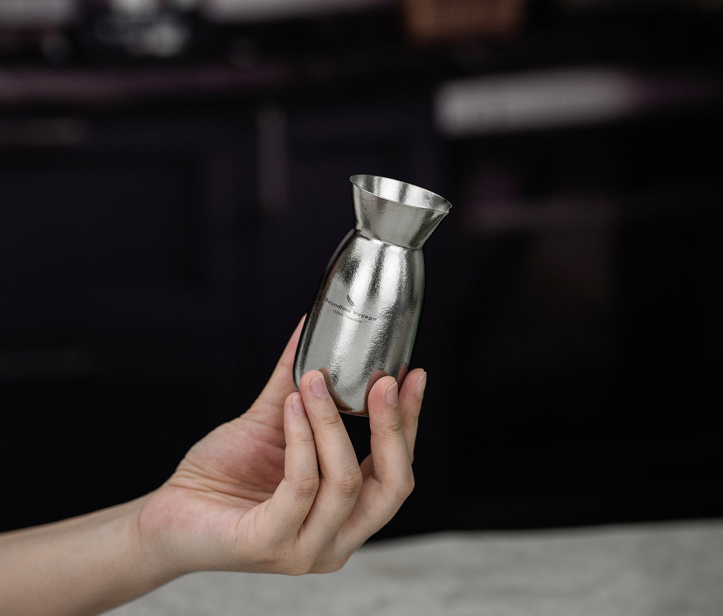 Custom Engraved Titanium Sake Set – Premium 3-Piece Japanese Wine Gift Set with Tokkuri Carafe & Ochoko Cups