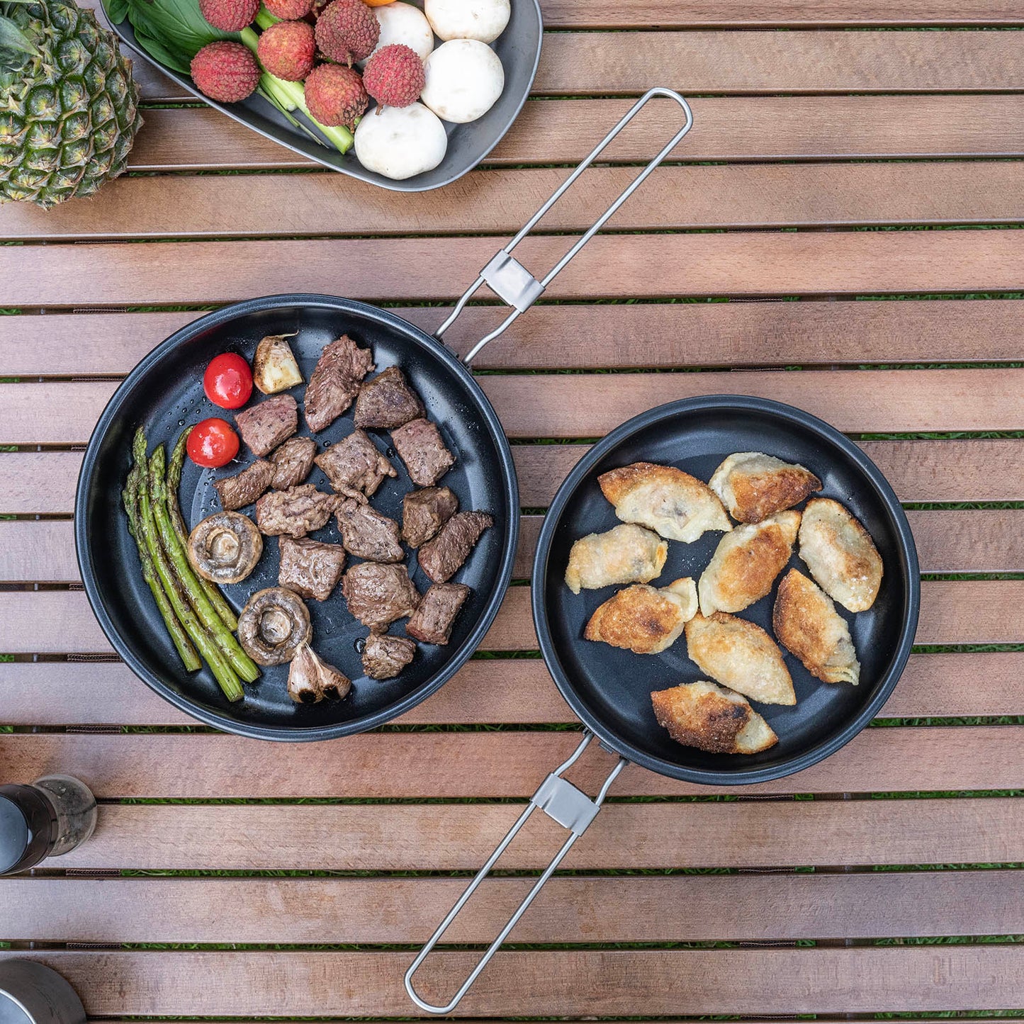 Boundless Voyage Titanium Non-Stick Frying Pan – Ultralight Camping Skillet with Folding Handle