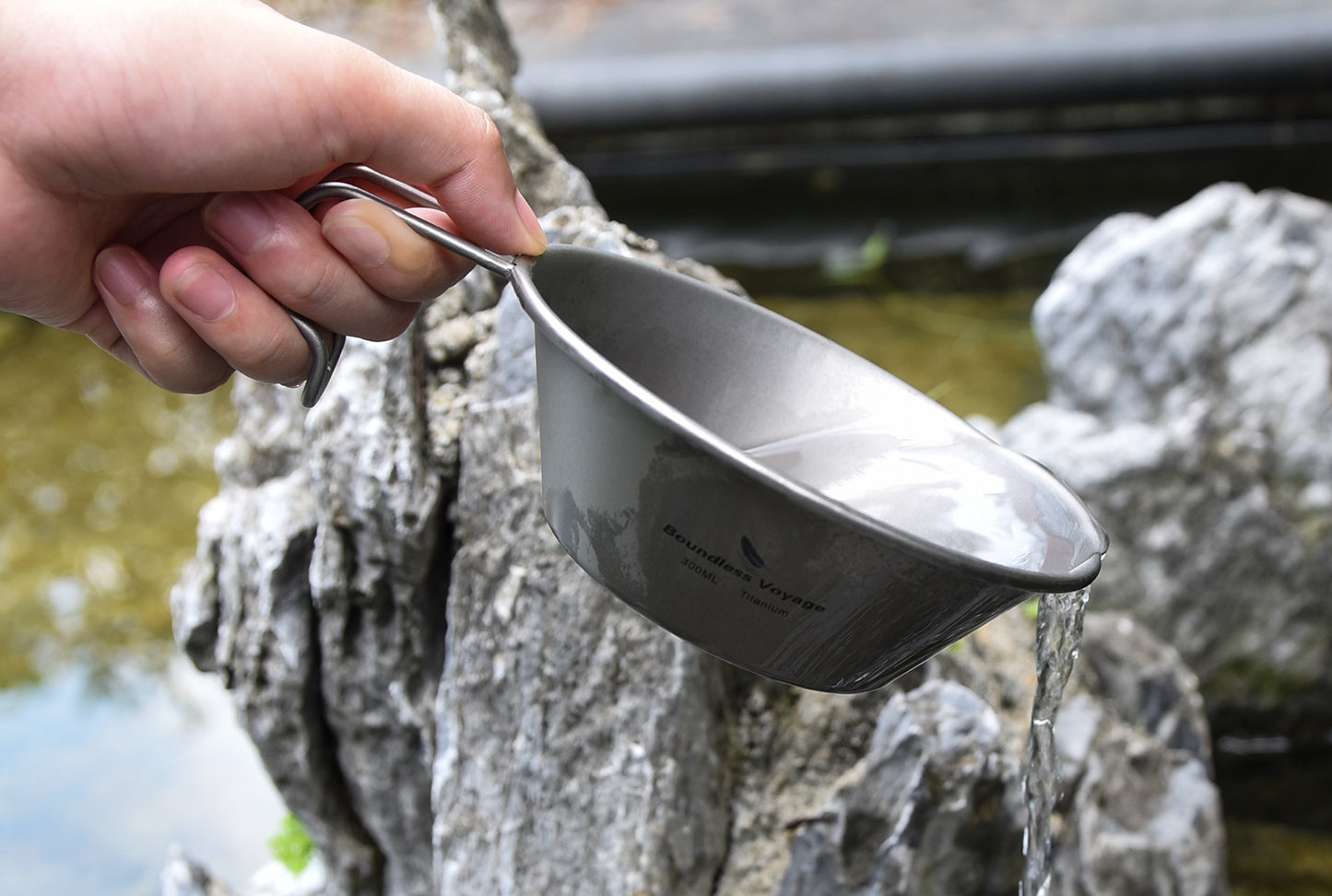 Boundless Voyage Titanium Sierra Cup 450ml – Ultralight Camping Mug Bowl with Handle for Cooking, Coffee & Outdoor Use