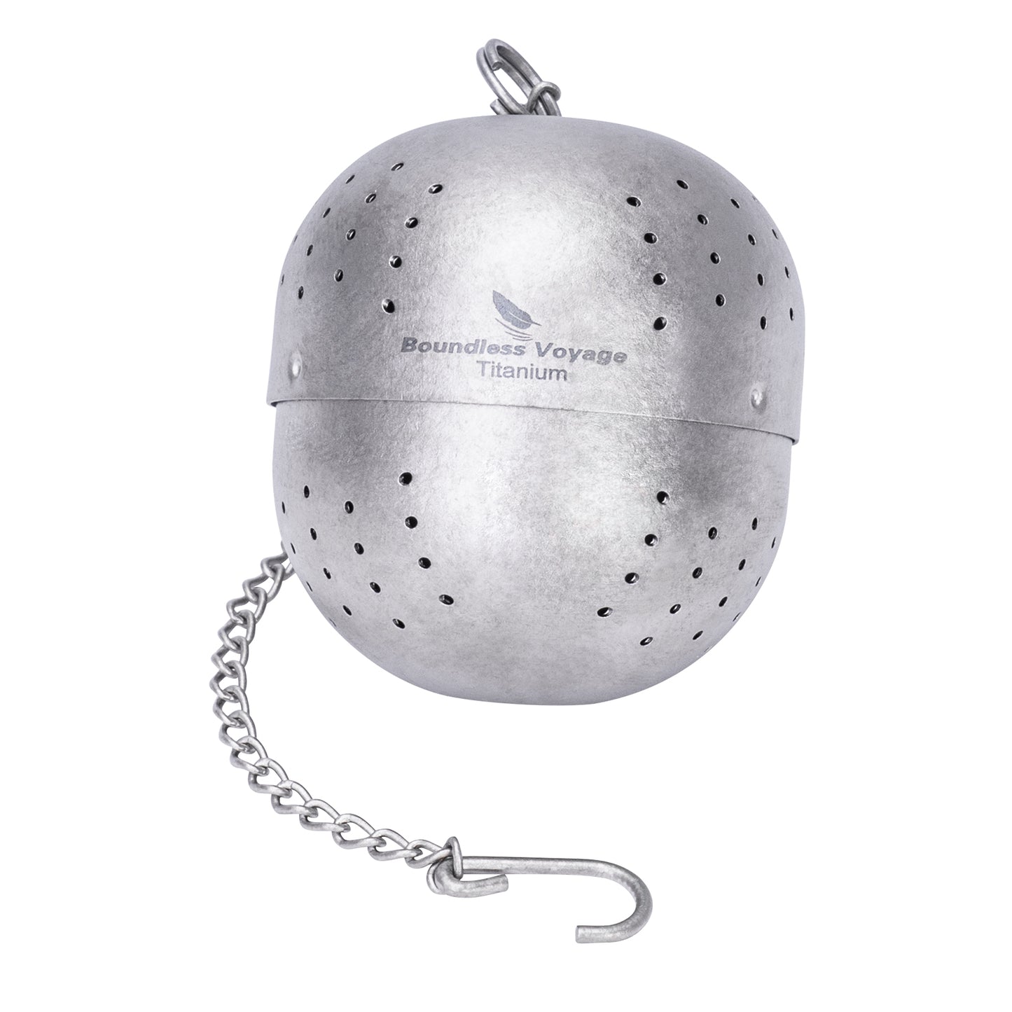 Boundless Voyage Titanium Tea Ball Infuser – Lightweight Loose Leaf Tea Strainer with Extended Chain, Fine Mesh Tea Filter for Mug, Teapot & Spices