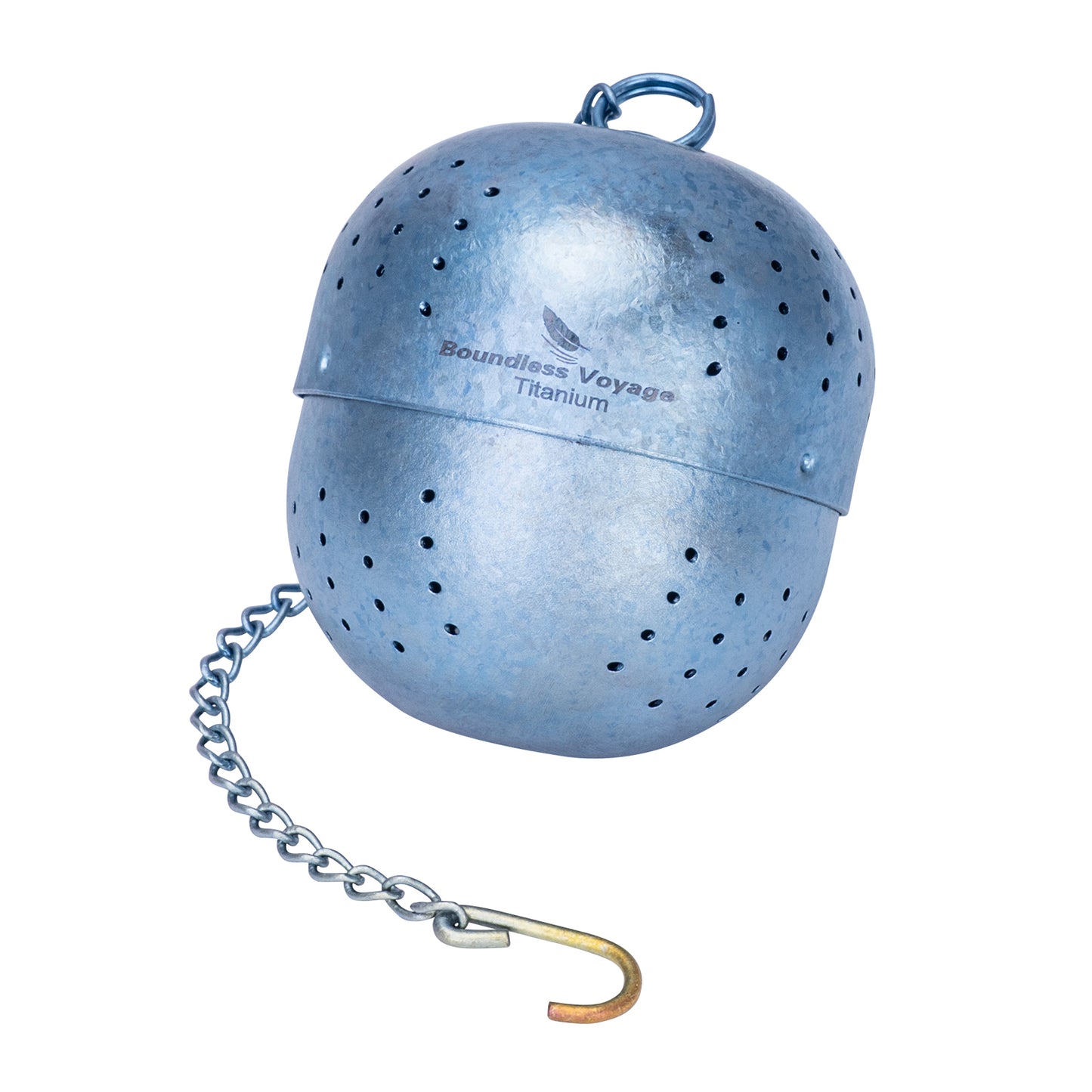 Boundless Voyage Titanium Tea Ball Infuser – Lightweight Loose Leaf Tea Strainer with Extended Chain, Fine Mesh Tea Filter for Mug, Teapot & Spices