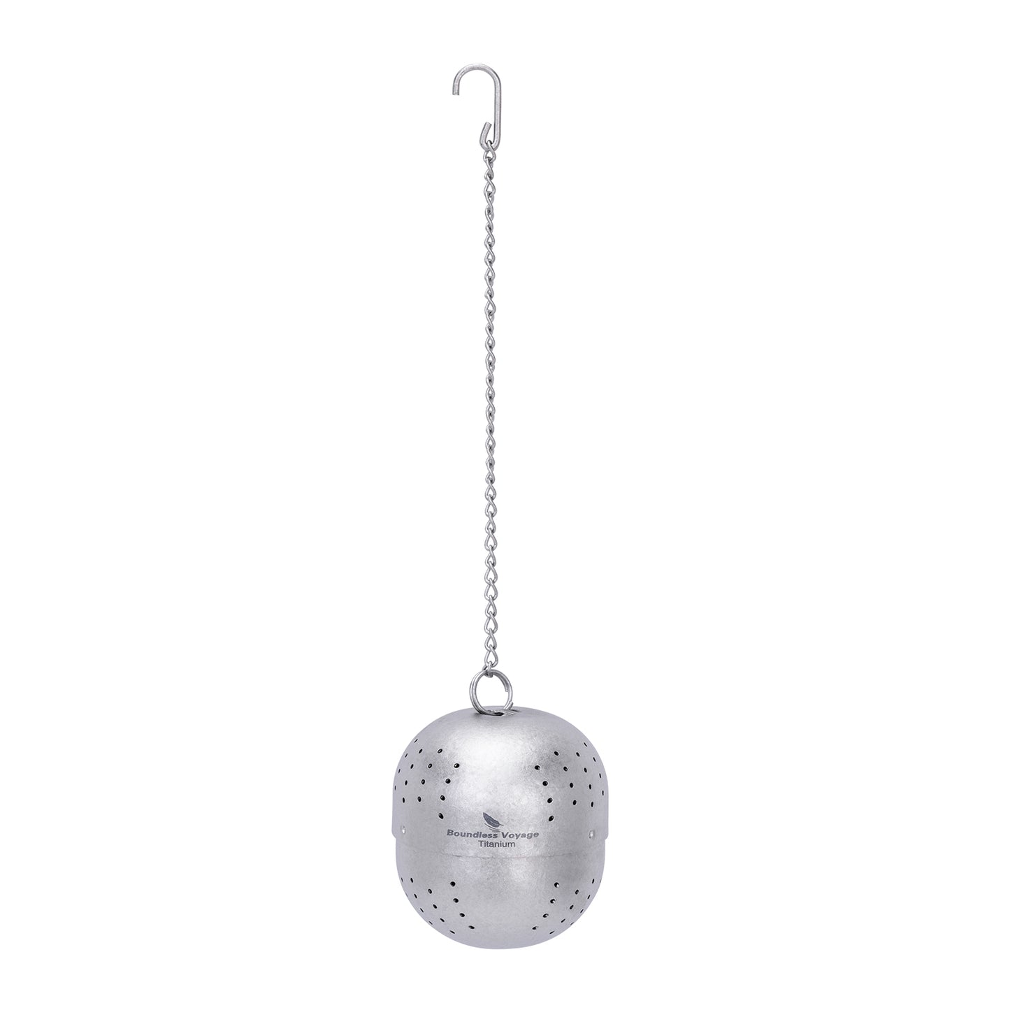 Boundless Voyage Titanium Tea Ball Infuser – Lightweight Loose Leaf Tea Strainer with Extended Chain, Fine Mesh Tea Filter for Mug, Teapot & Spices